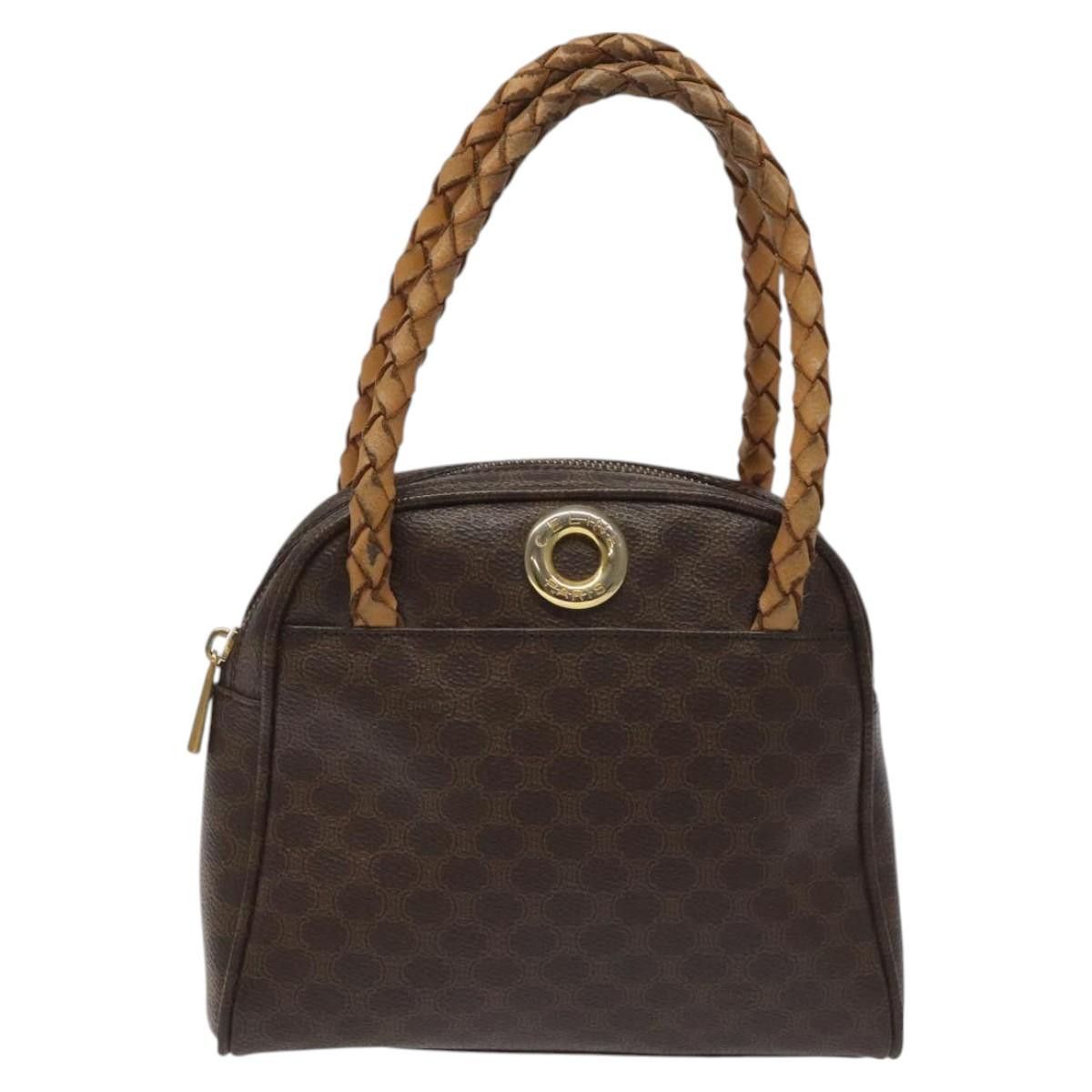 Celine CELINE Macadam Canvas Hand Bag Pvc Leather Brown Size ONE SIZE - 2 Thumbnail