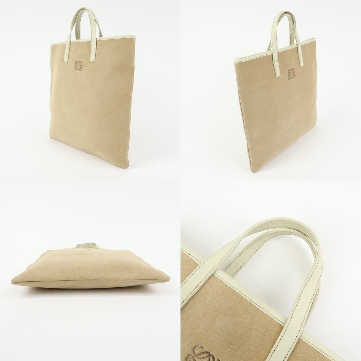Loewe Loewe Anagram Suede Tote Tan Size ONE SIZE - 3 Thumbnail