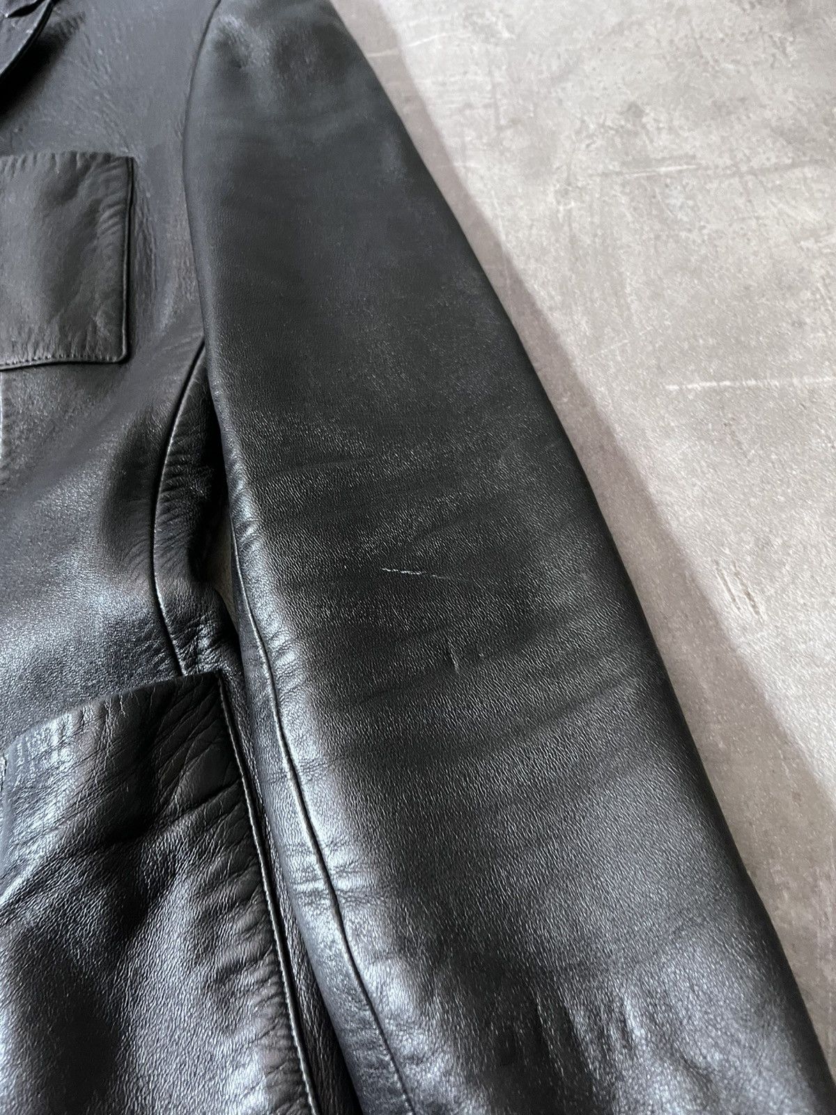 Gucci Gucci F/W 1998 by Tom Ford Leather blazer jacket black Size L / US 10 / IT 46 - 7 Thumbnail