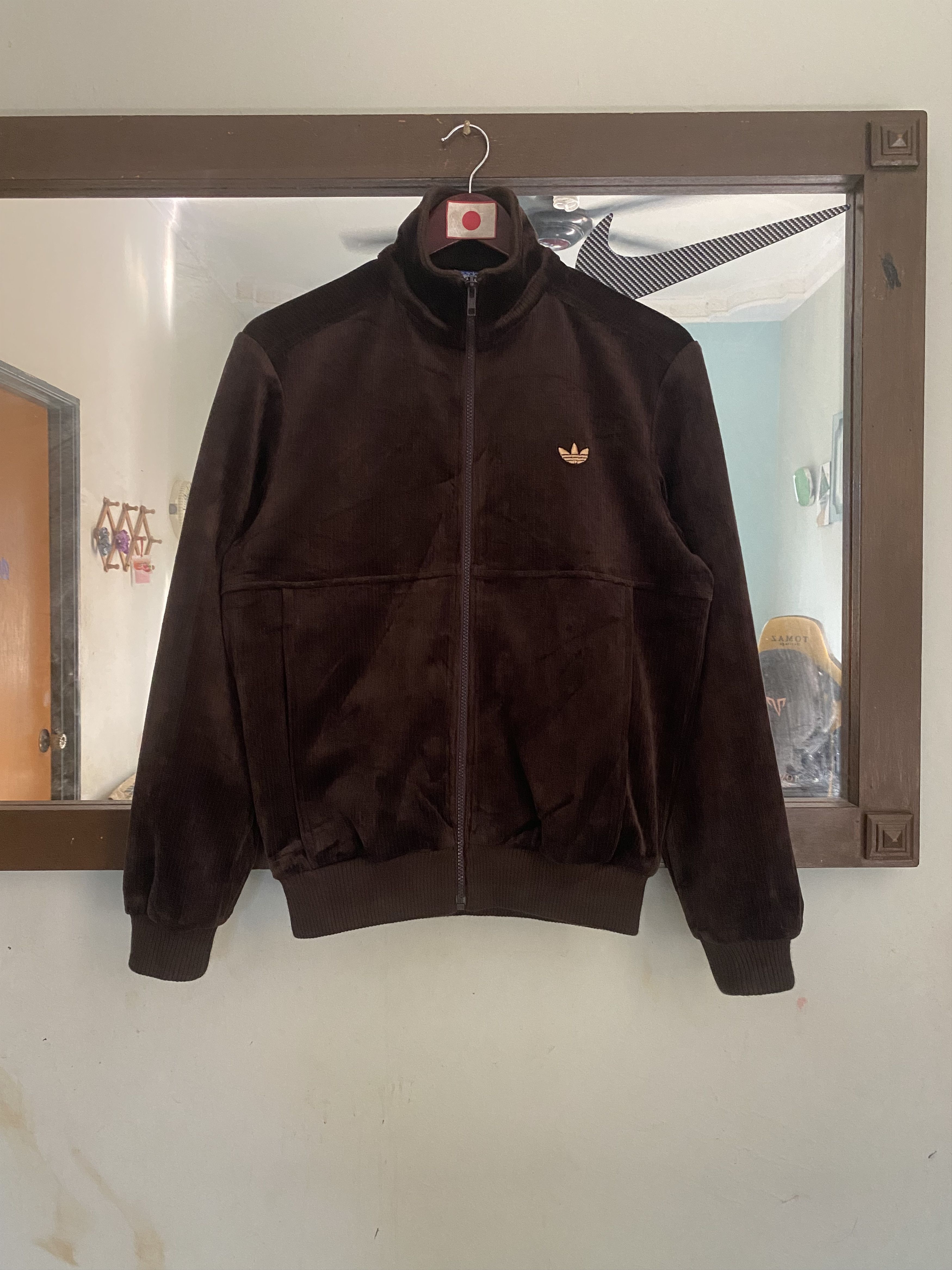 Adidas × Vintage Vintage 80s Velvet Adidas Ziper Jacket Grosse 5 Size US L / EU 52-54 / 3 - 1 Thumbnail
