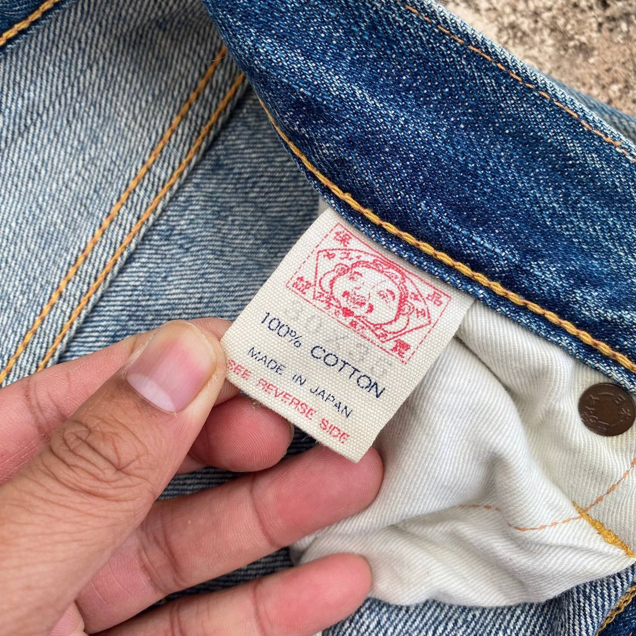 Evisu × Vintage RARE EVISU SMALL DAICOCK JAPAN SELVEDGED DISTRESSED BJ07-09 Size US 29 - 5 Thumbnail
