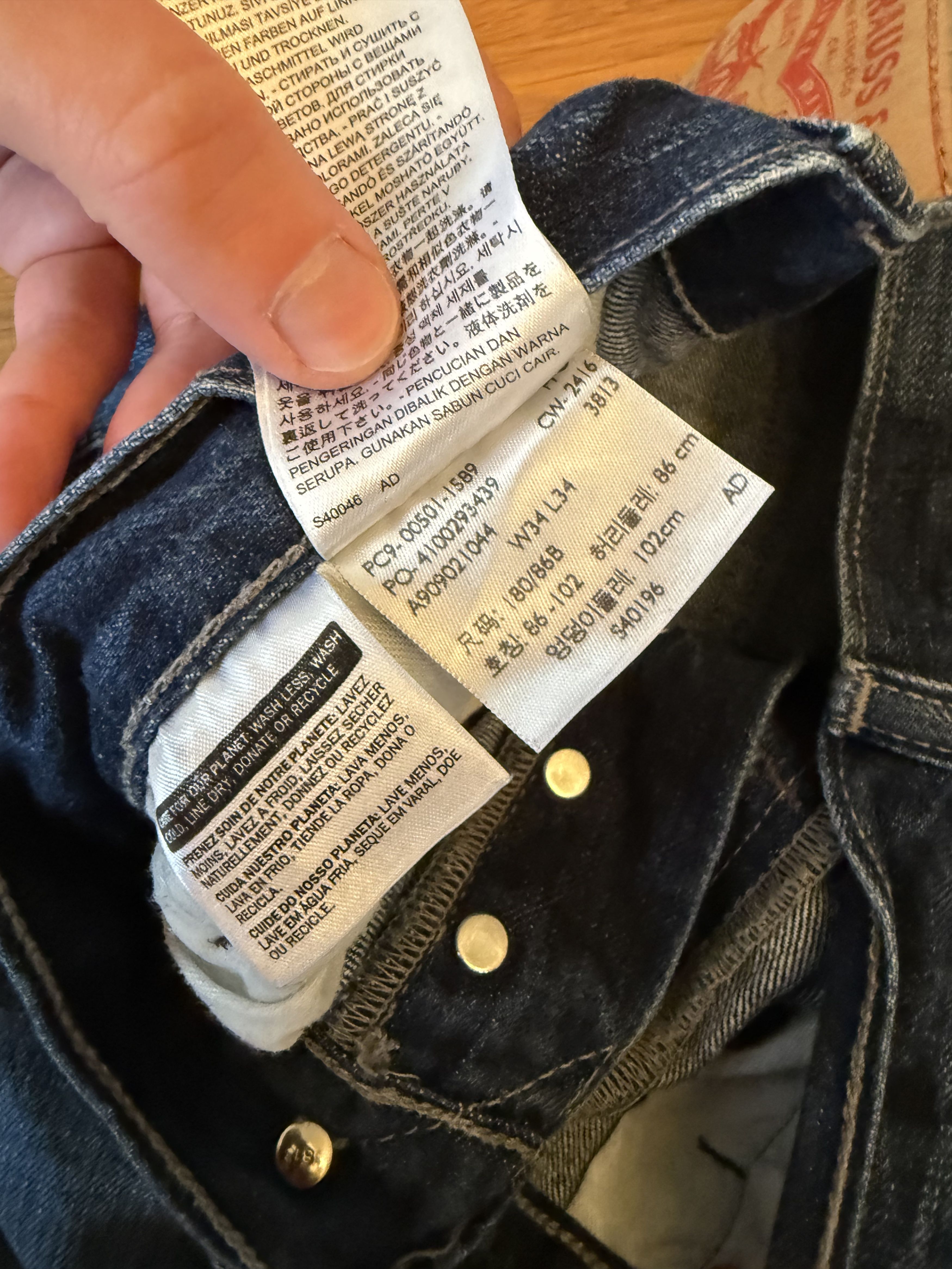 Levi's Levis 501 Jeans 34x34 Size US 34 / EU 50 - 3 Thumbnail
