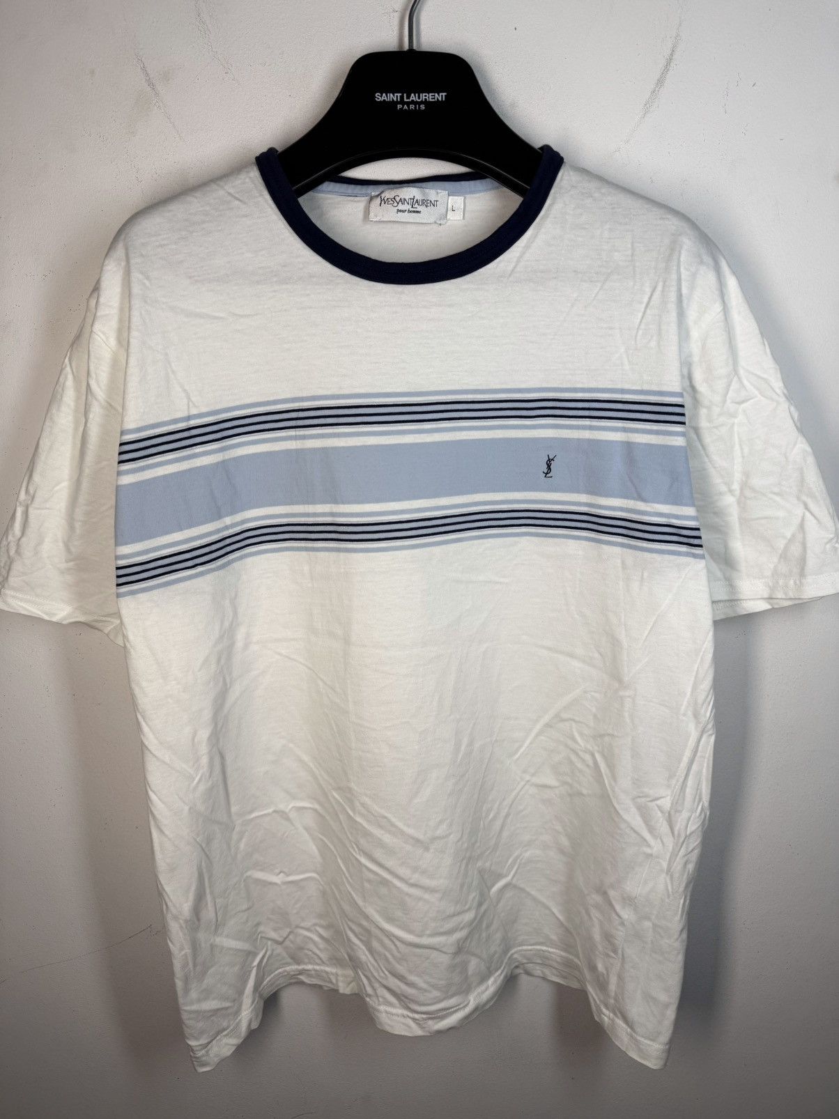 Yves Saint Laurent White YSL T-shirt Yves Saint Laurent Shirt Vintage Size US M / EU 48-50 / 2 - 9 Thumbnail