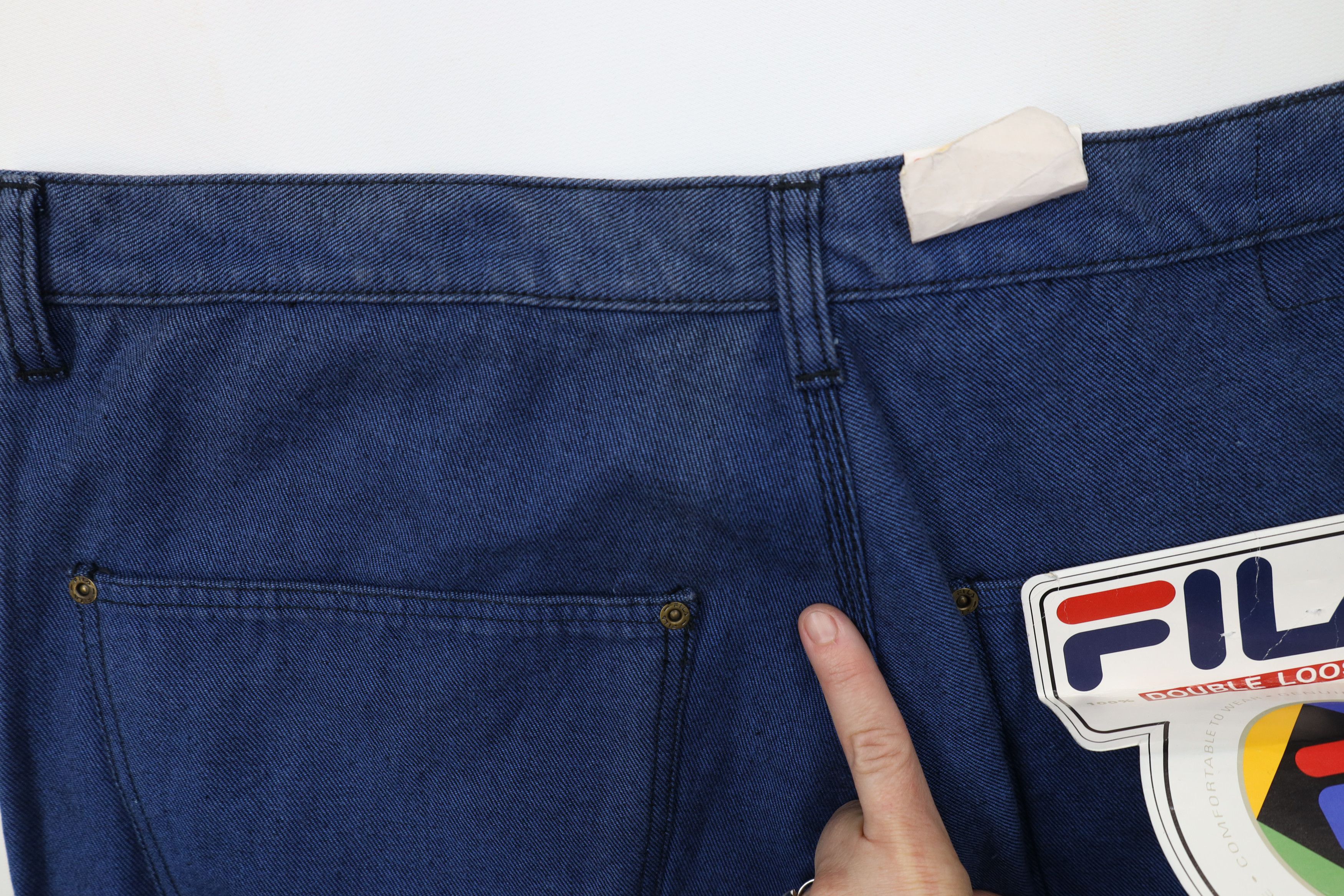 Fila Deadstock Vintage 90s Fila Wide Leg Skateboard Jeans Blue Size US 40 / EU 56 - 13 Thumbnail