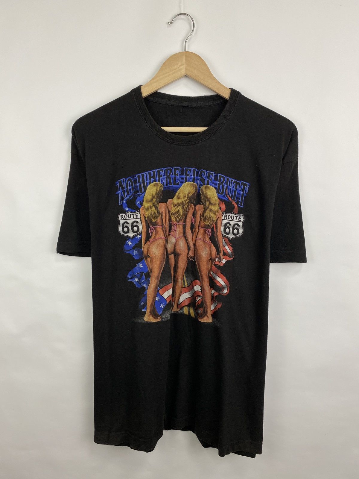Route 66 🇺🇸 Vintage 90s Route 66 No Where Else Butt t-shirt Choppers Size US L / EU 52-54 / 3 - 3 Thumbnail
