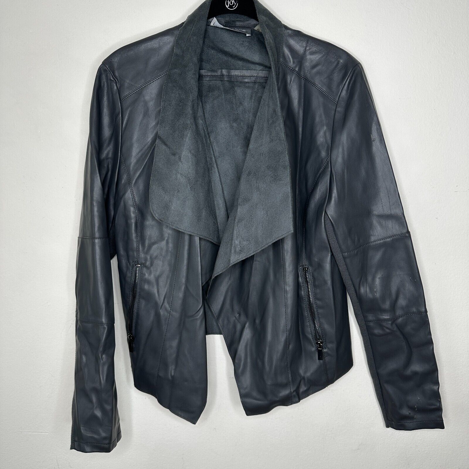 Other Bagatelle Pewter Faux Leather Open Waterfall Jacket Zip M Size M / US 6-8 / IT 42-44 - 2 Thumbnail