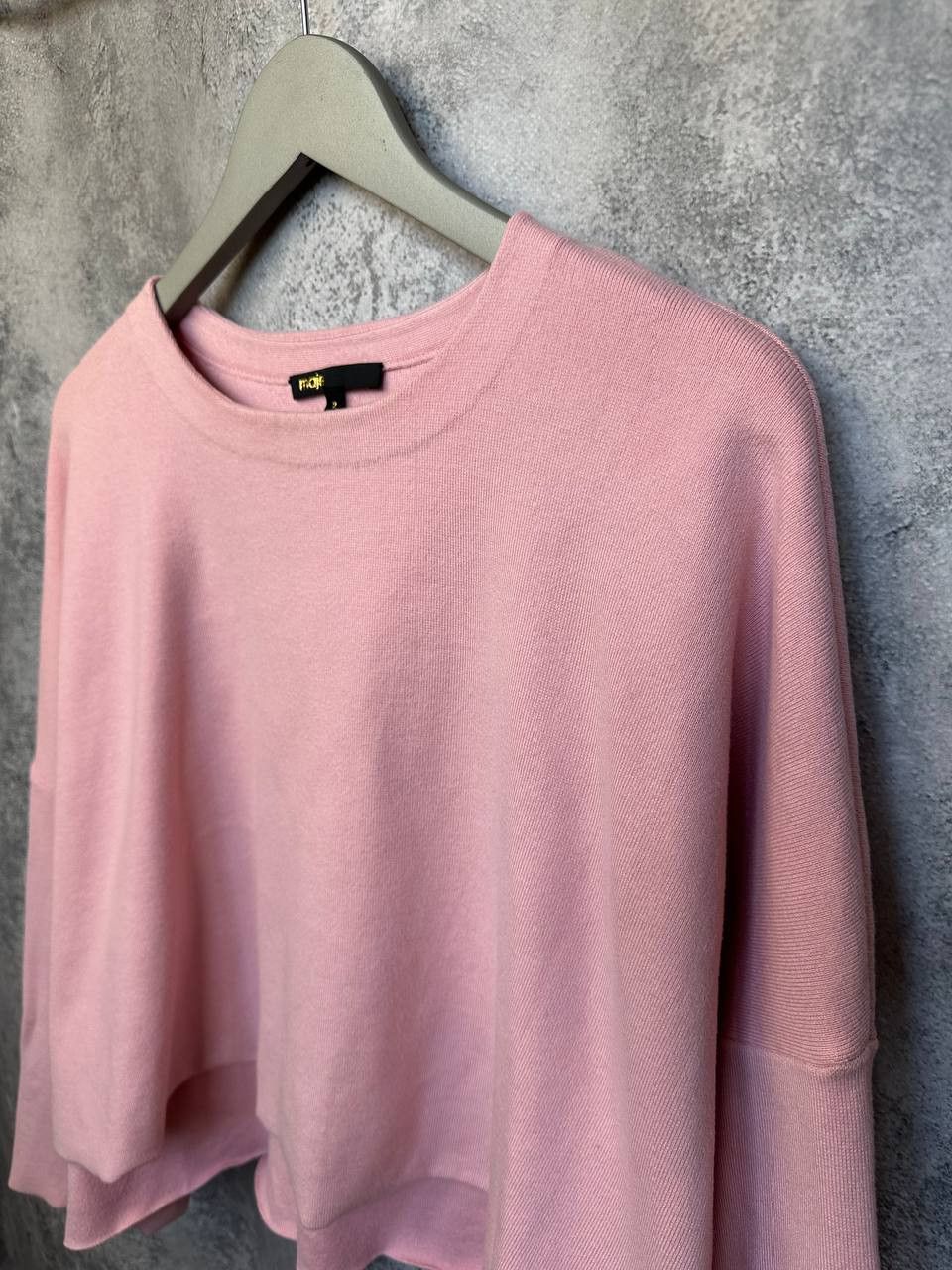 Maje Maje Pink Asymmetrical Hem Knit Sweater Pullover Top Size M / US 6-8 / IT 42-44 - 6 Thumbnail