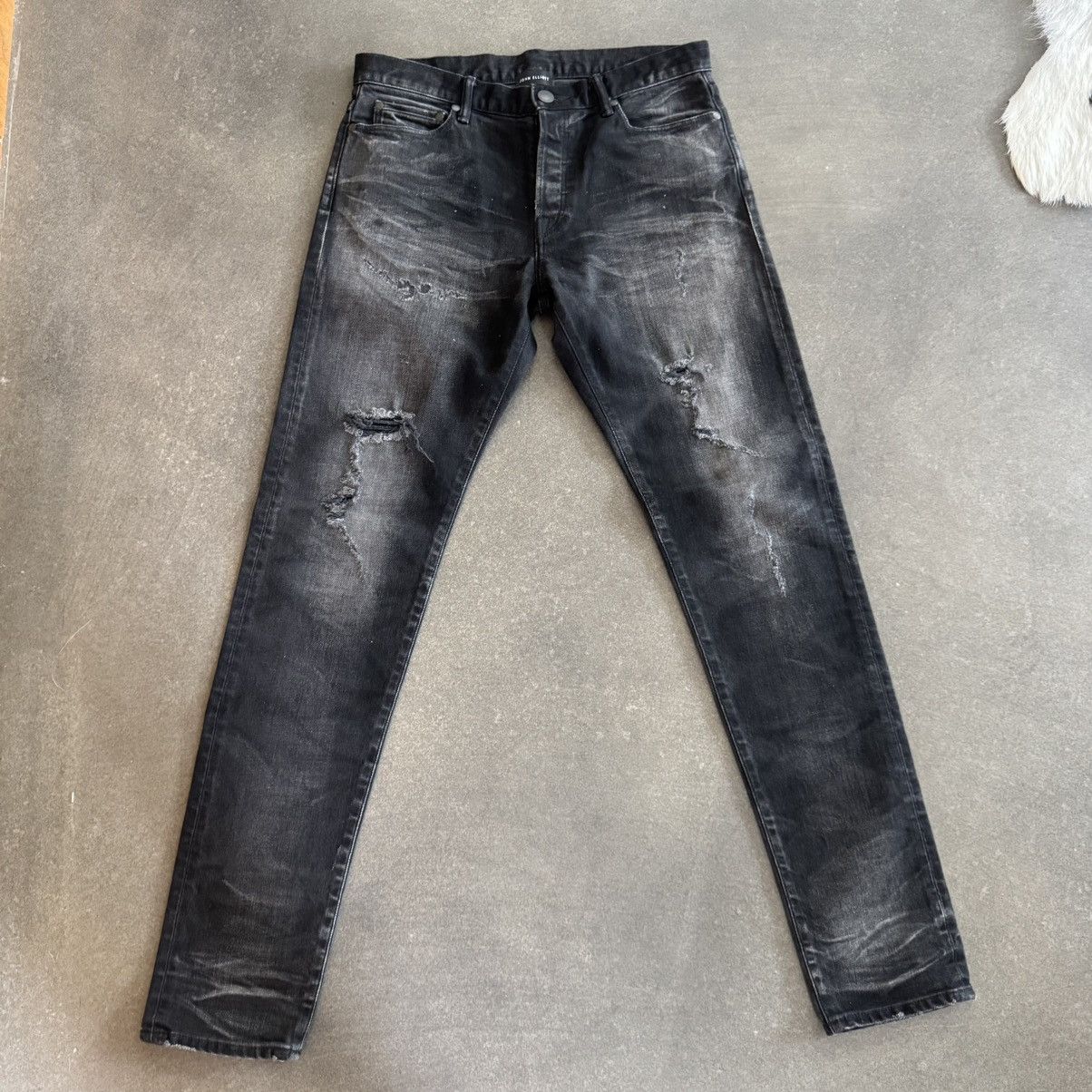 Black John Elliott slim fit jeans