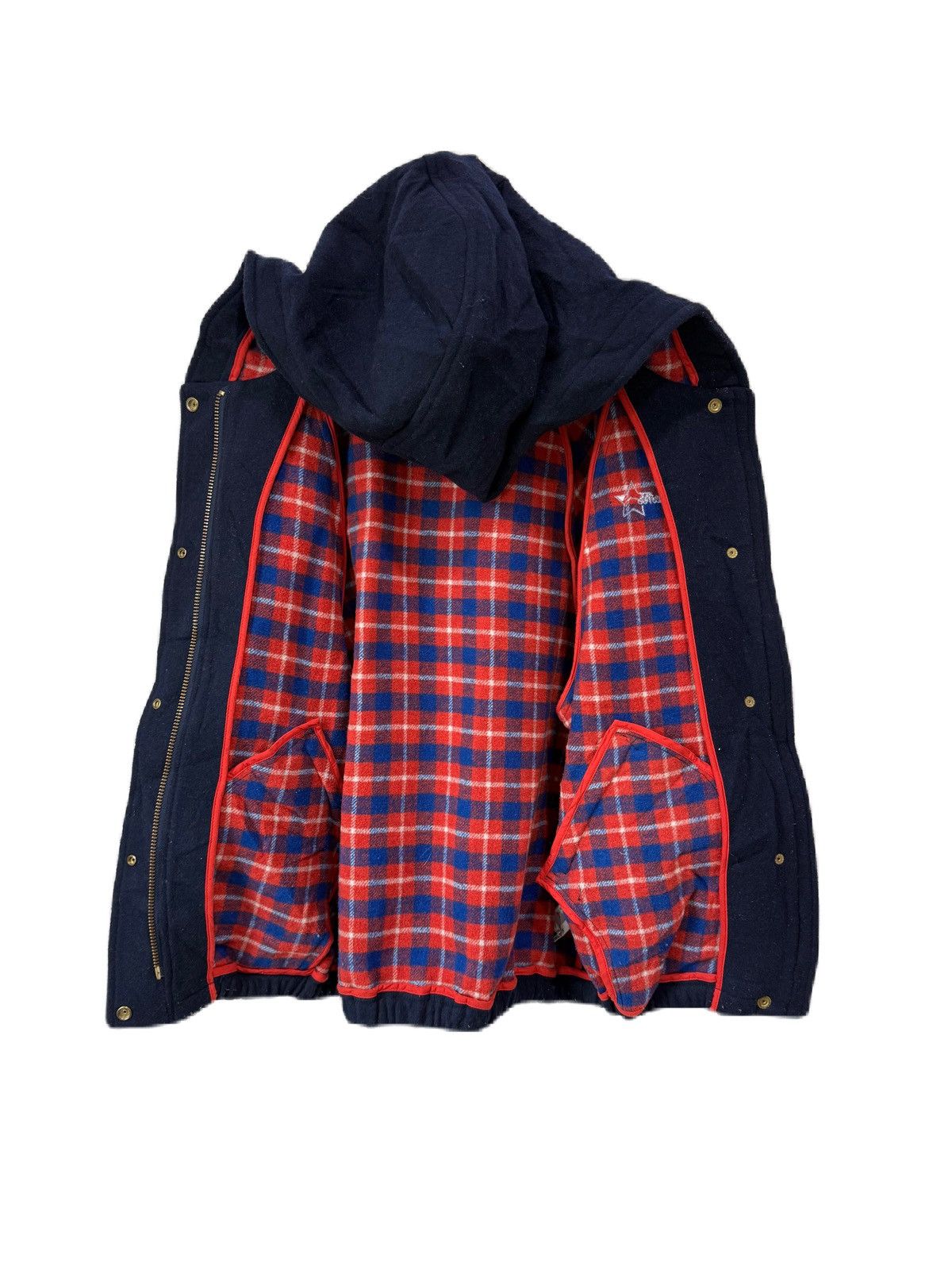 Toyo Enterprises Japan Brand Rodeo Crown Zipper Wool Jacket With Hoodies Size US M / EU 48-50 / 2 - 6 Thumbnail