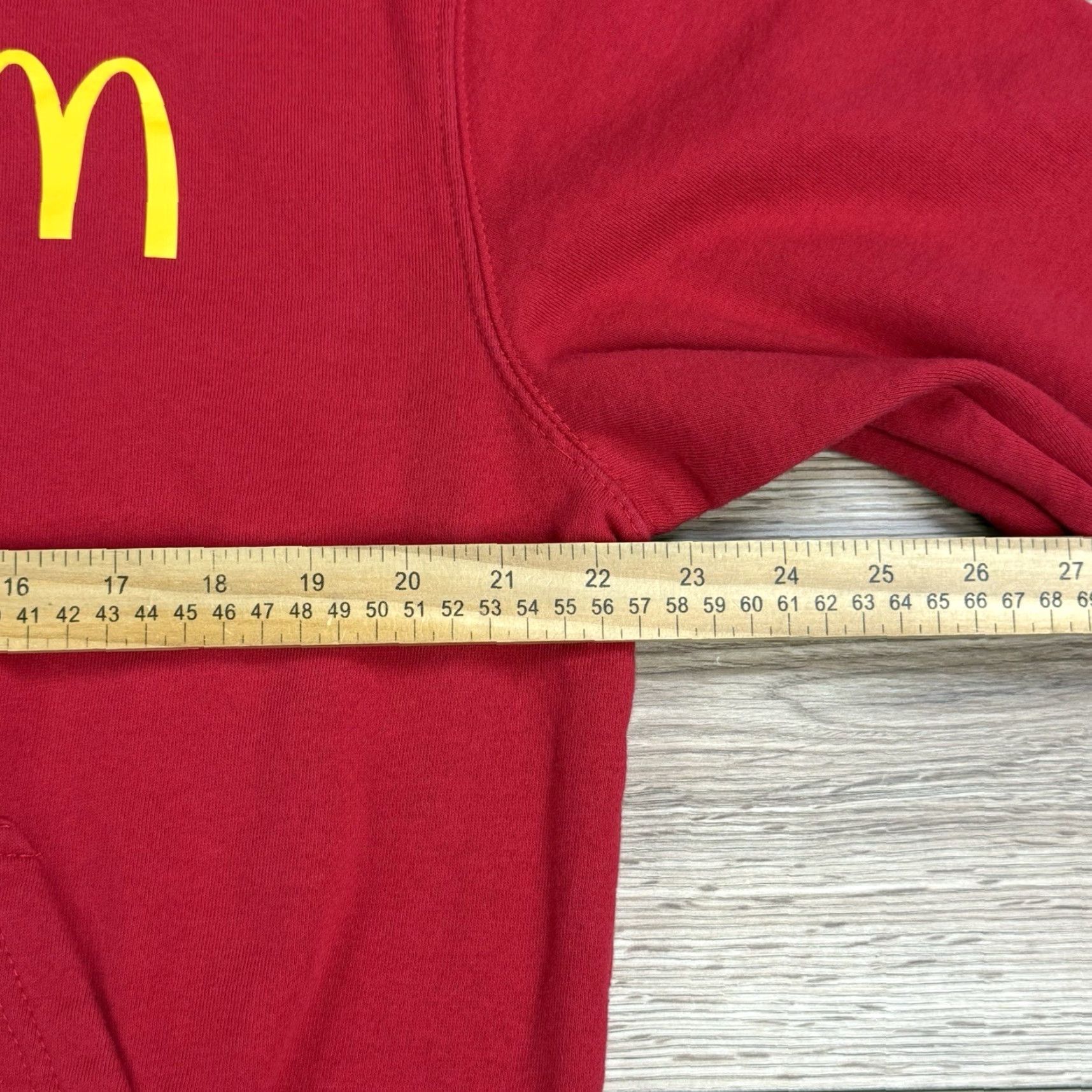 Vintage Sumey McDonald’s Red Hoodie Pullover Sweatshirt - XL Men - Hooded Graphic Print, Long Sleeve, Regular Size, Vintage? Size US XL / EU 56 / 4 - 7 Thumbnail