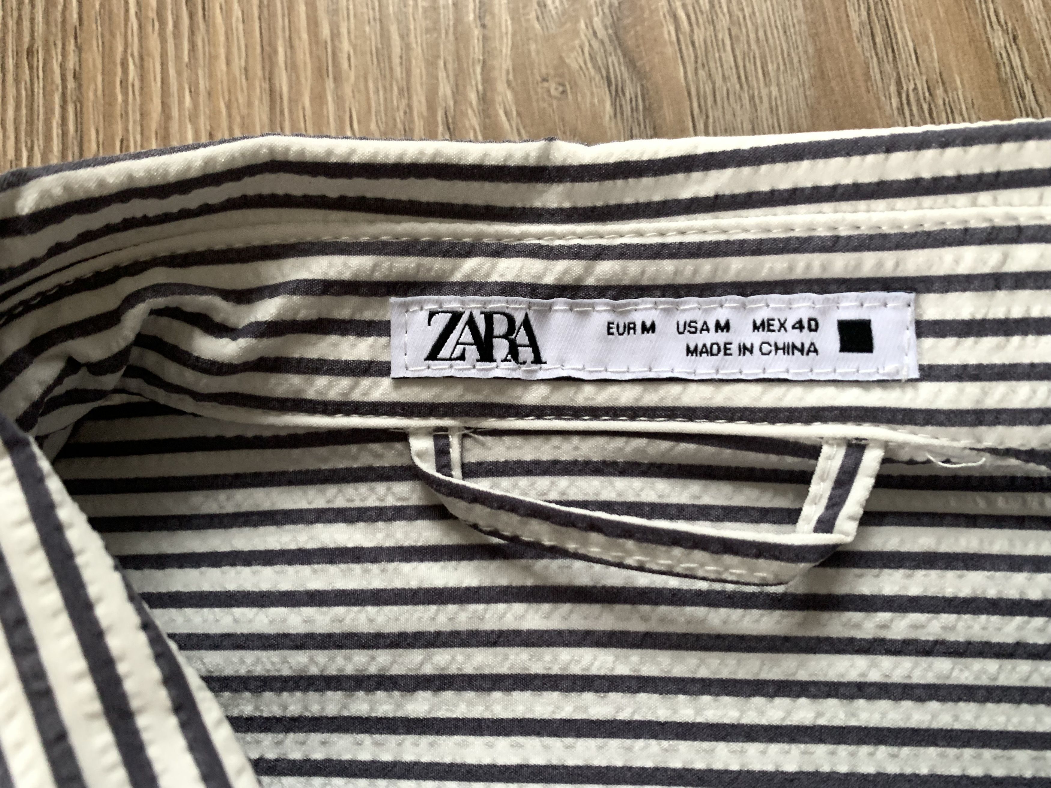 Zara Zara Short Sleeve Seersucker Stripe Shirt Size US M / EU 48-50 / 2 - 5 Thumbnail