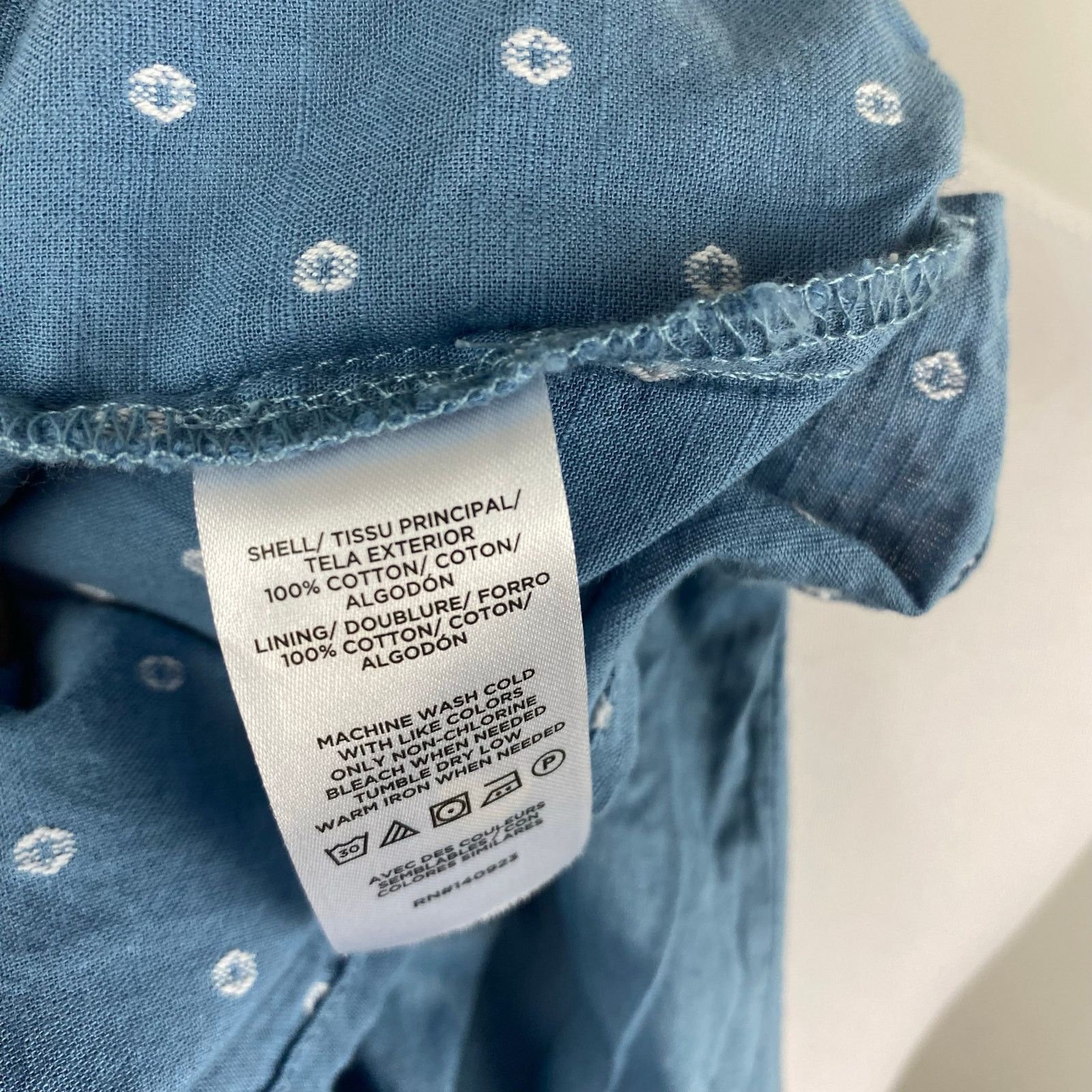 Loft Loft Poolside Blue Swiss Dot Tie Back Flounce Swing Dress Size XS / US 0-2 / IT 36-38 - 9 Thumbnail