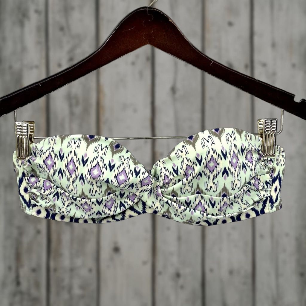 Victoria's Secret Victoria's Secret Bikini Top Women's 36B Lined Bandeau Ikat Strapless Ivory Size XS / US 0-2 / IT 36-38 - 1 Thumbnail