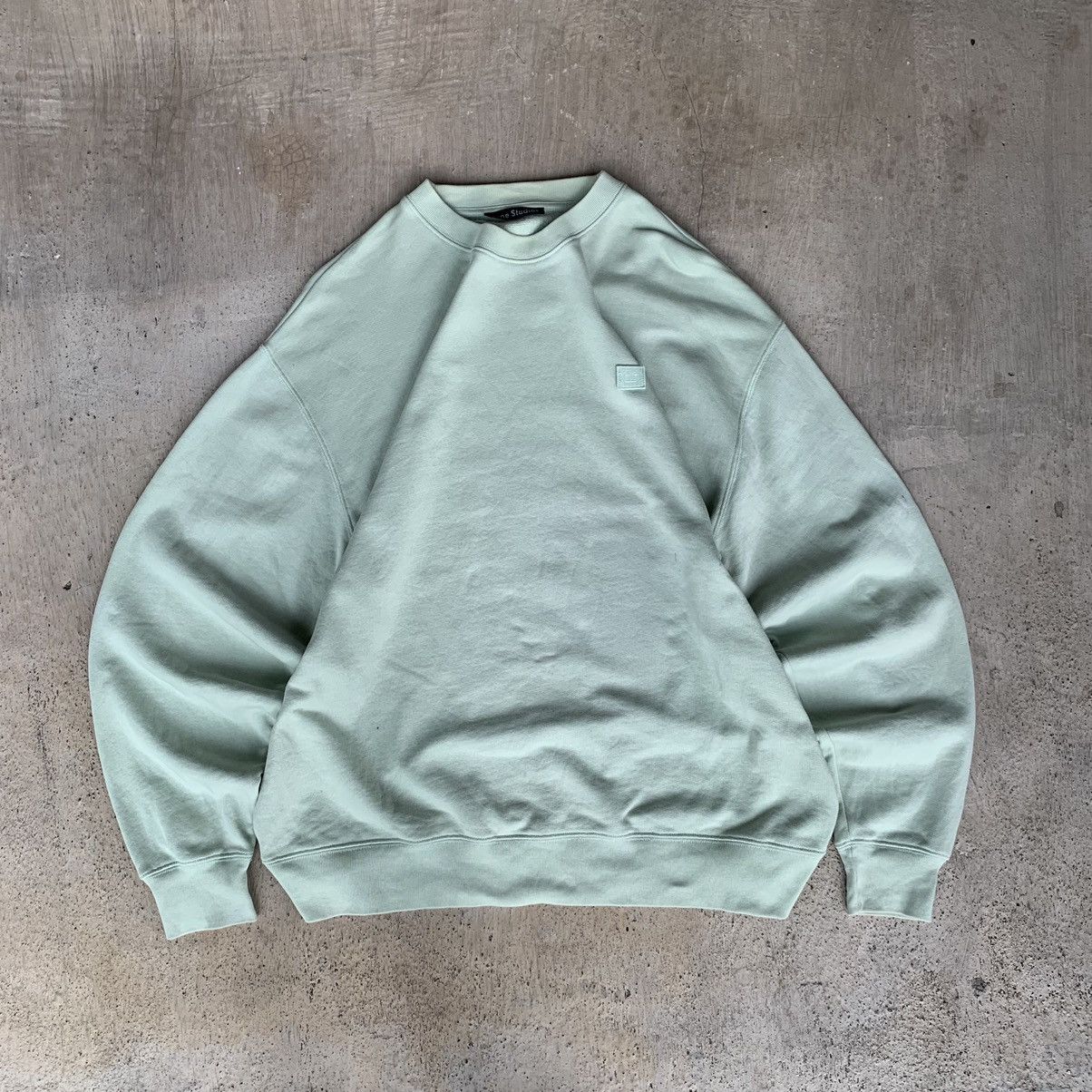 Acne Studios ACNE studios logo embroidered crewneck nature sun fade Size US L / EU 52-54 / 3 - 1 Thumbnail