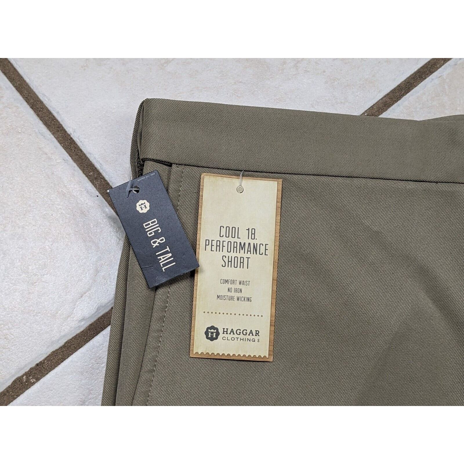 Haggar NWT Haggar Cool Expandable Waist Khaki Shorts Big & Tall 44W Size US 44 / EU 60 - 2 Thumbnail
