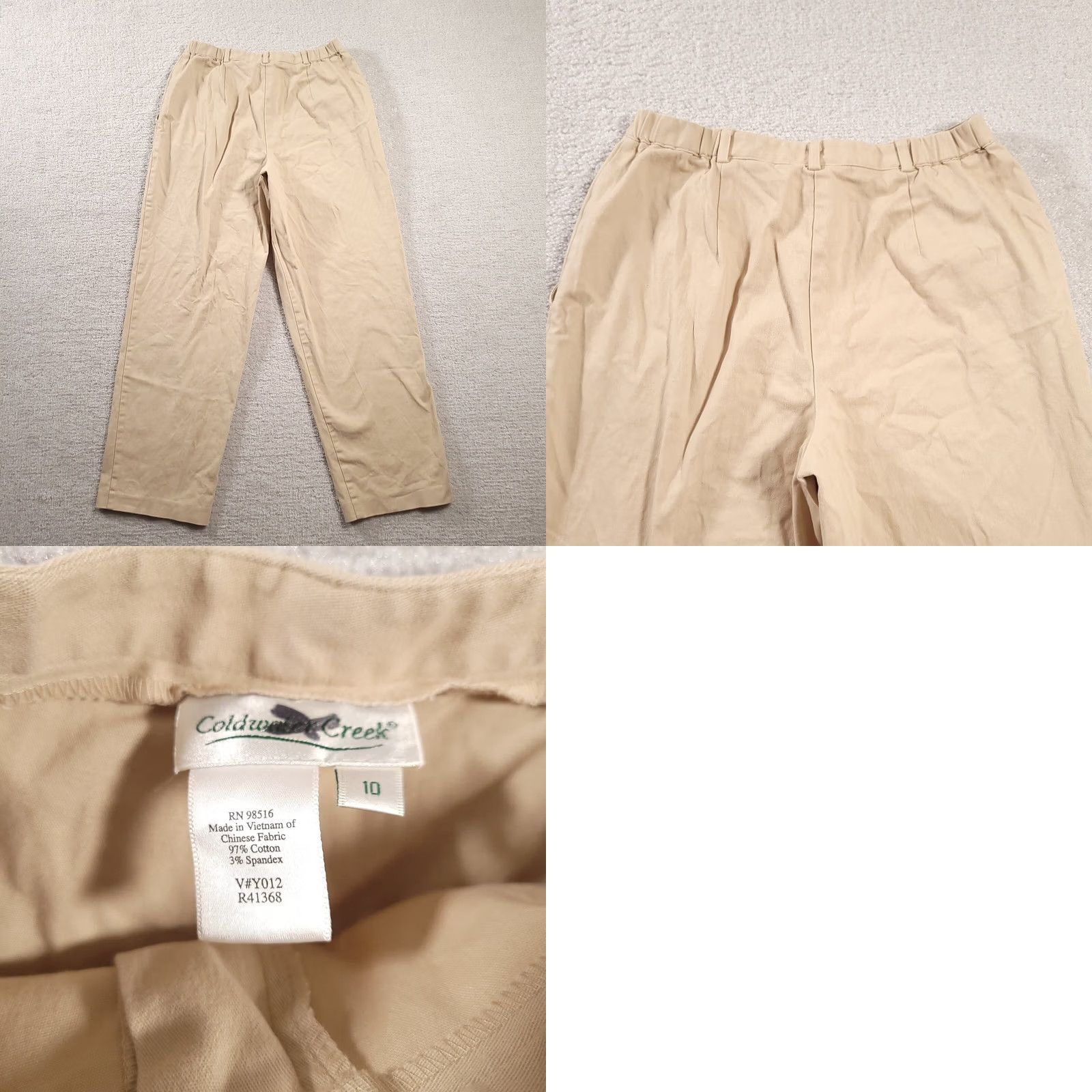 Coldwater Creek Coldwater Creek Womens Dress Pants Sz 10 Tan Career Elastic Waist Size 32" / US 10 / IT 46 - 8 Thumbnail