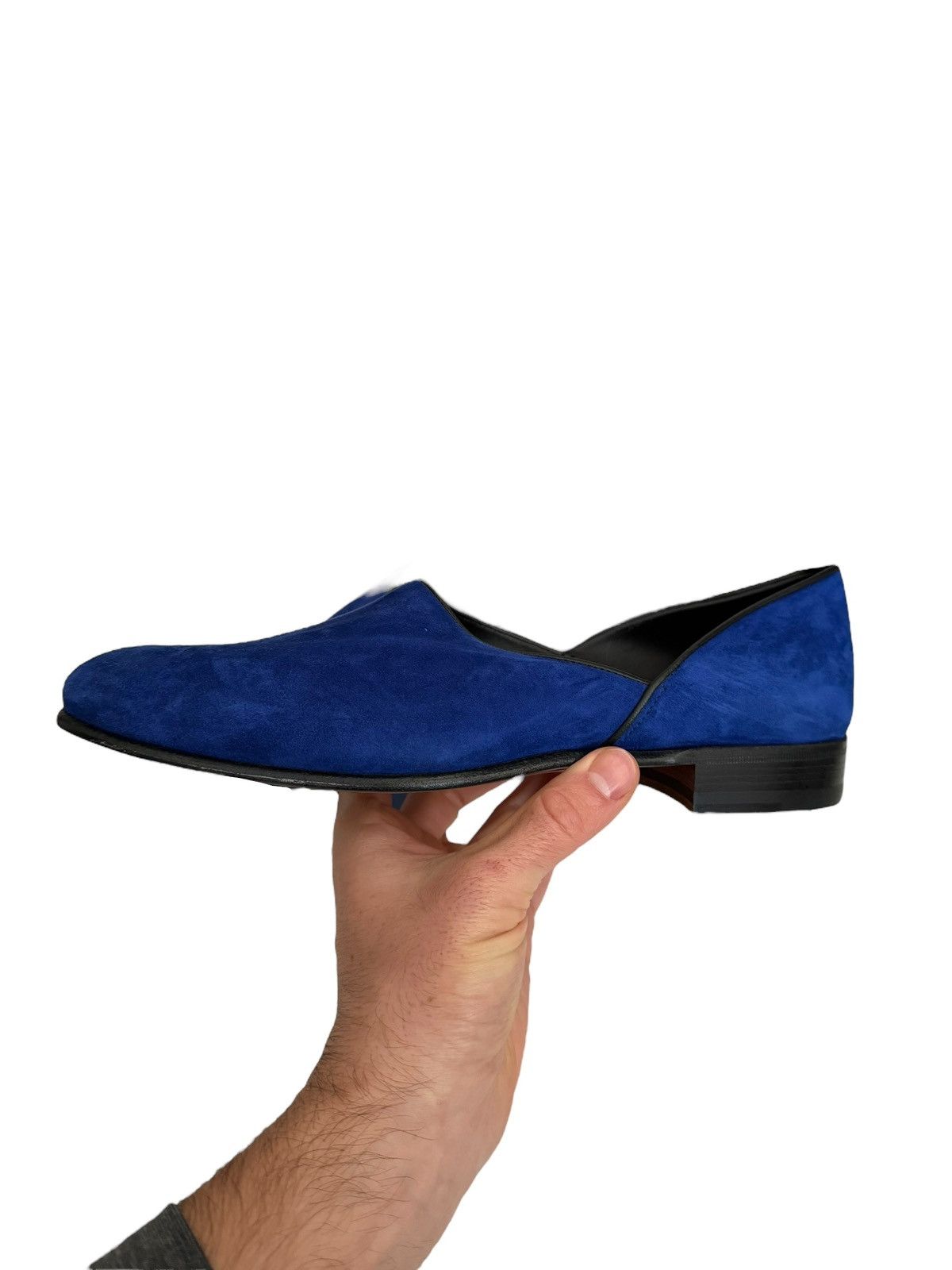 Bode Luxor Blue Suede Slip On Ballet Flat Heel Shoe Size US 9 / EU 42 - 3 Thumbnail