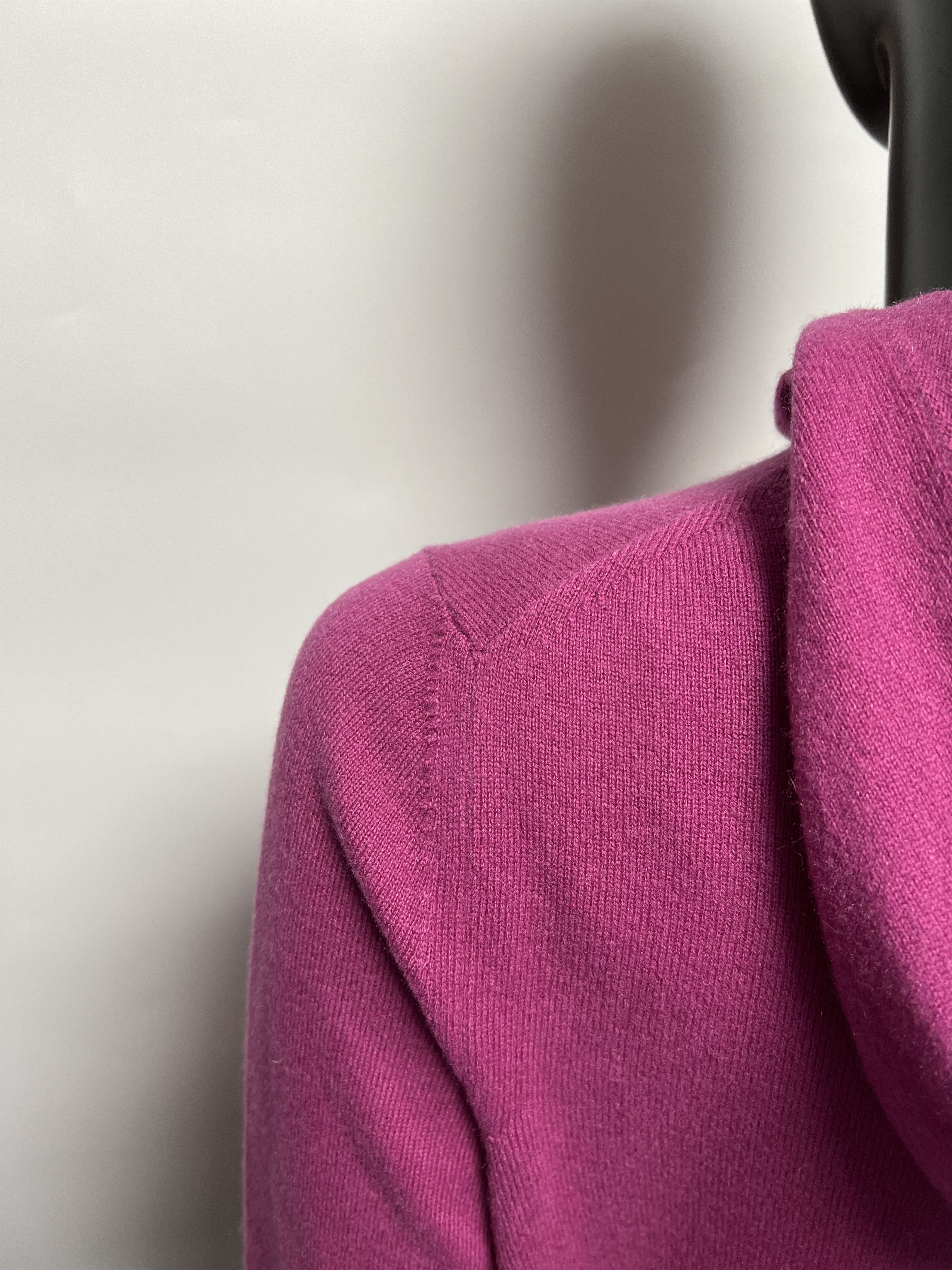 Malo Malo Women’s Fuchsia 100% Cashmere Full Zip Hoodie Size IT44 Size M / US 6-8 / IT 42-44 - 6 Thumbnail