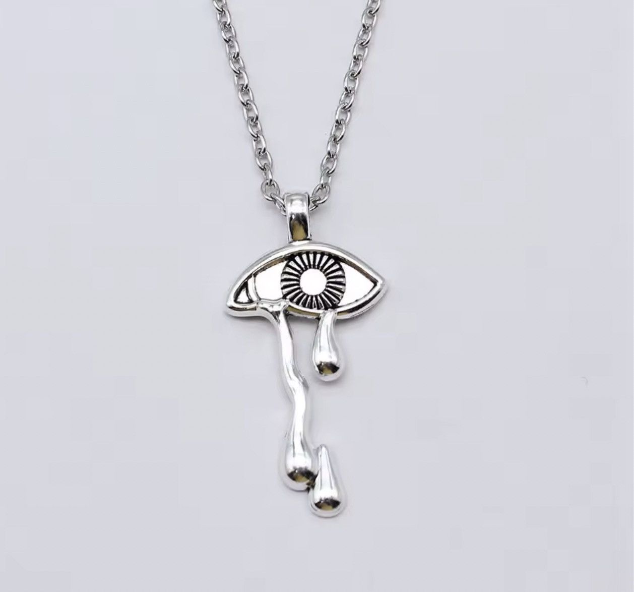 Jewelry Eye Ball Cry + 45 cm Chain Grunge Punk Art Psychedelic🔥🔥🔥 Size ONE SIZE - 3 Thumbnail