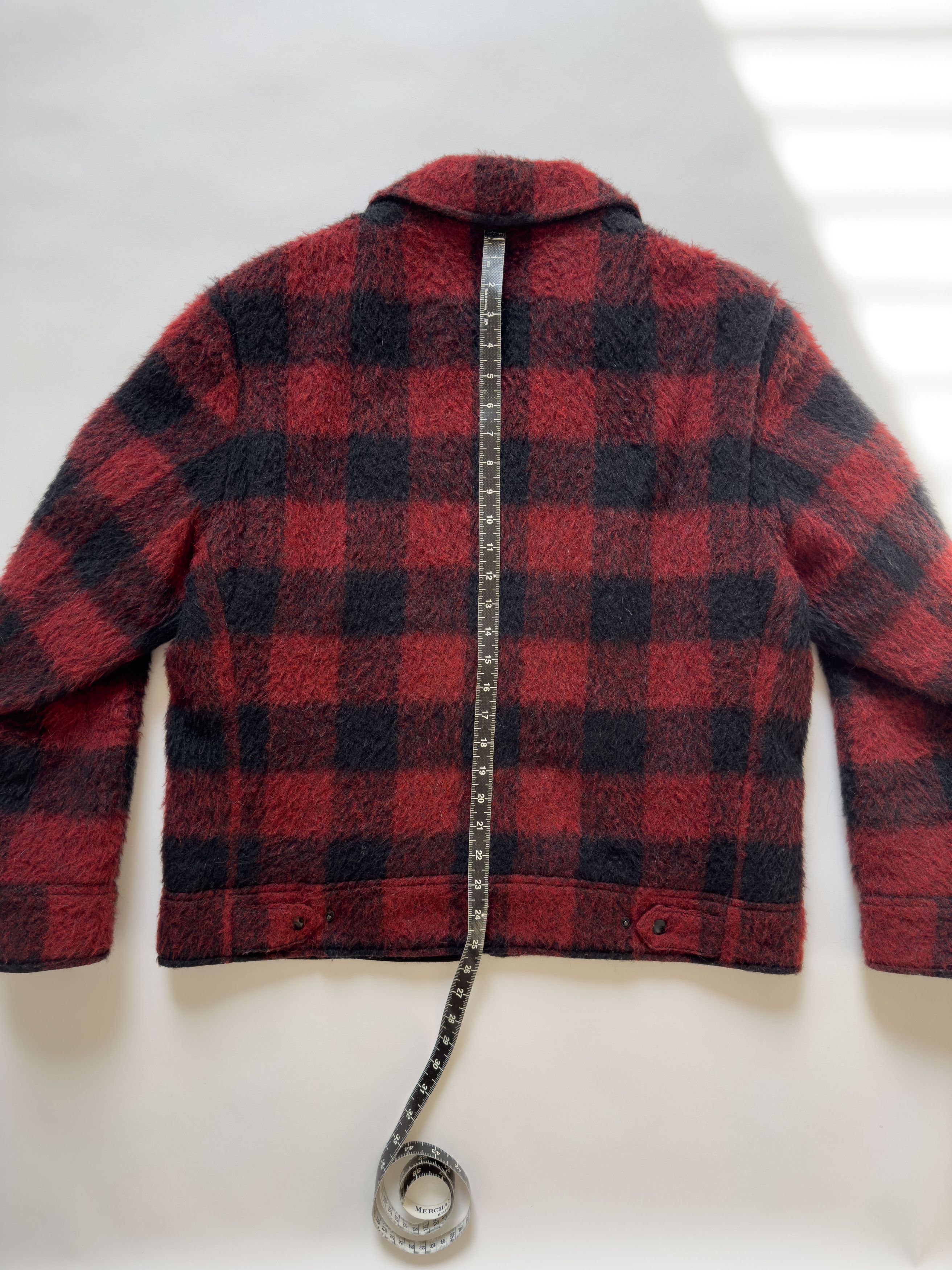 Rag & Bone Faux Fur wool blend fuzzy red plaid jacket Size US L / EU 52-54 / 3 - 6 Thumbnail