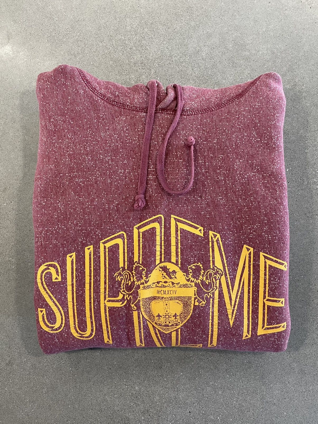 Supreme RARE: F/W 2011 Supreme Imperial Hoodie "Red Heather" Size US XL / EU 56 / 4 - 1 Preview