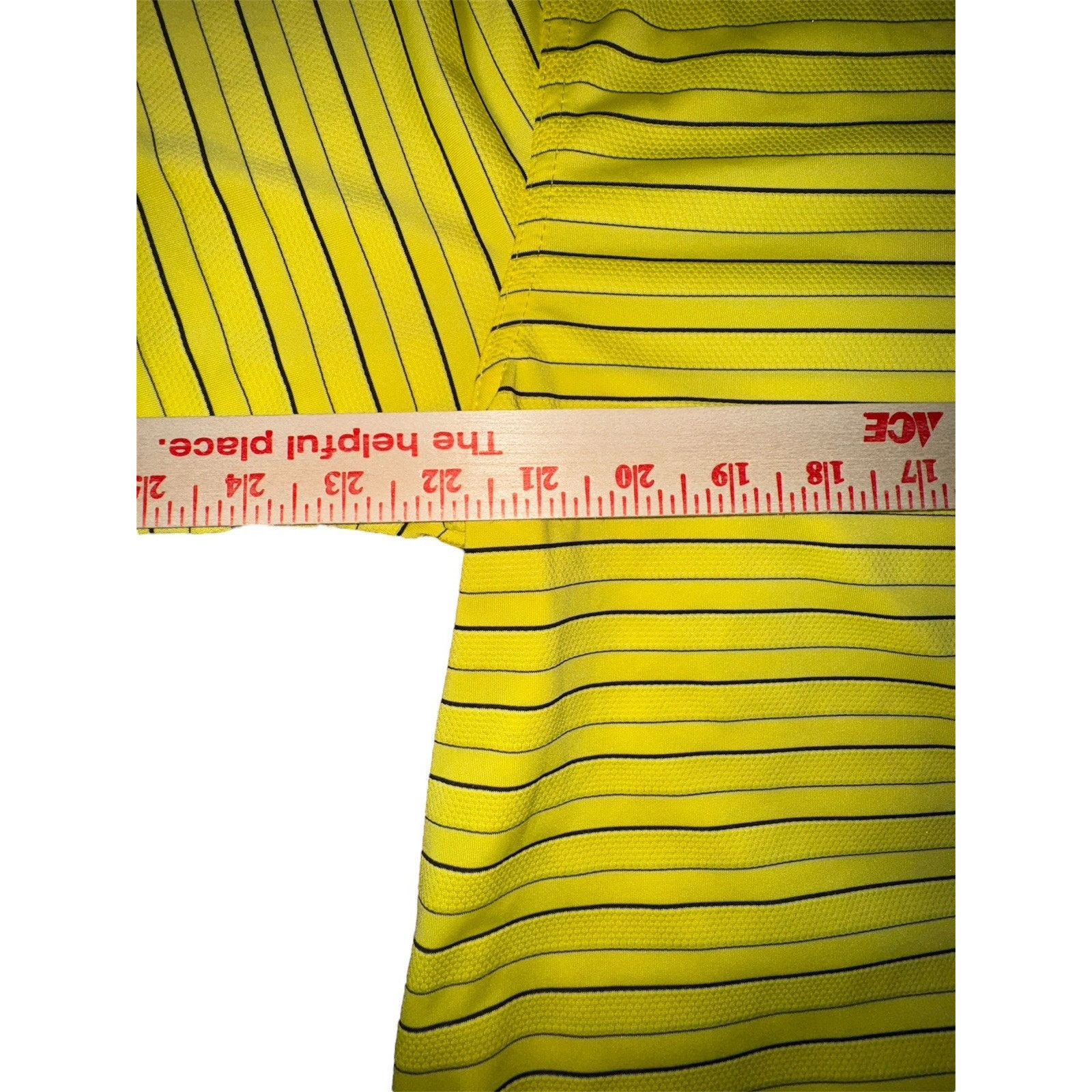 PGA Tour PGA Tour Men Striped Short Sleeve Polo Yellow SZ LARGE GOLF Size US L / EU 52-54 / 3 - 4 Thumbnail