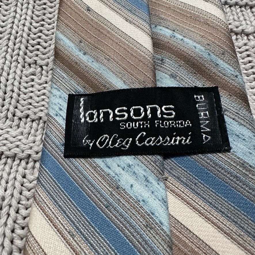 Oleg Cassini Vintage Oleg Cassini bronze and blue striped tie Size ONE SIZE - 3 Thumbnail