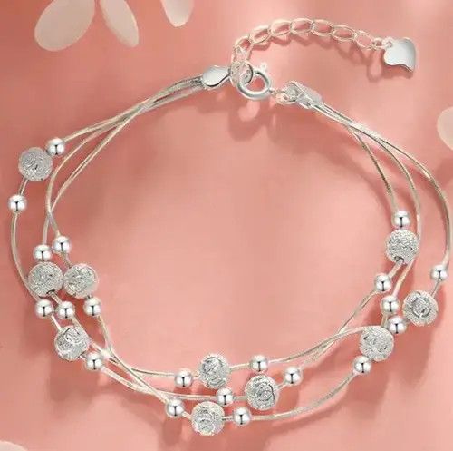 Jewelry Triple Layer Ball Chain Bracelet Size ONE SIZE - 1 Thumbnail