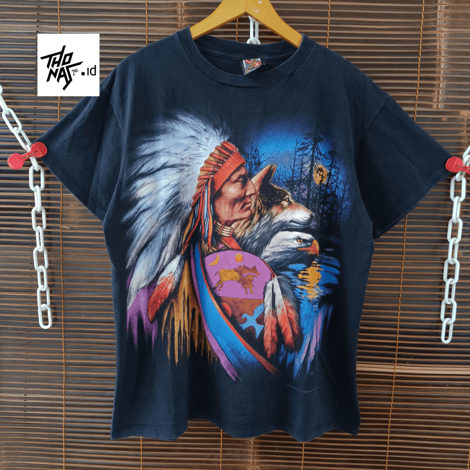 Harley Davidson 90s Indian Native American 3d Emblem Size US L / EU 52-54 / 3 - 1 Thumbnail