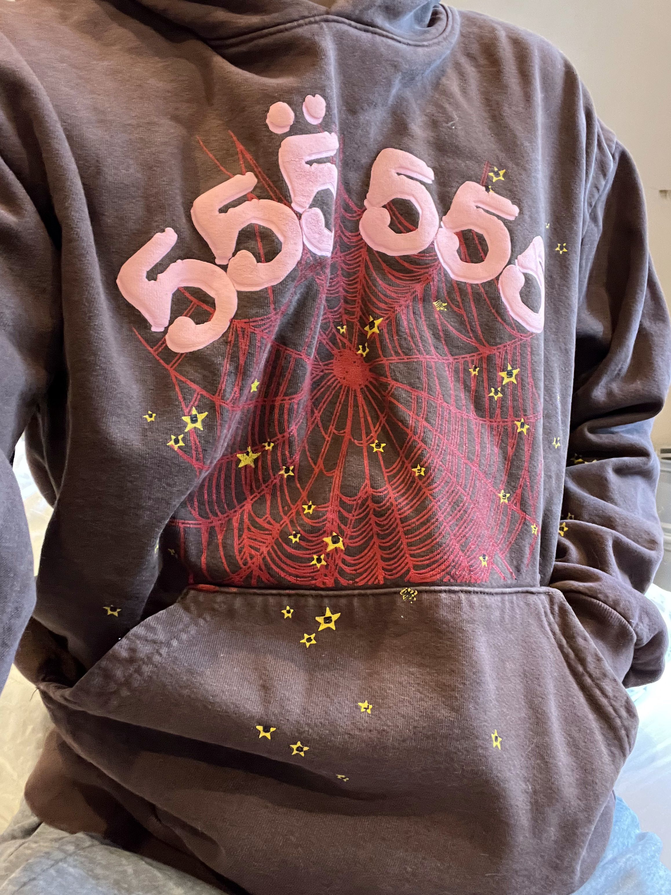 Sp5der Spider brown hoodie sp5der angel number hoodie SIZE MEDIUM Size US M / EU 48-50 / 2 - 4 Thumbnail