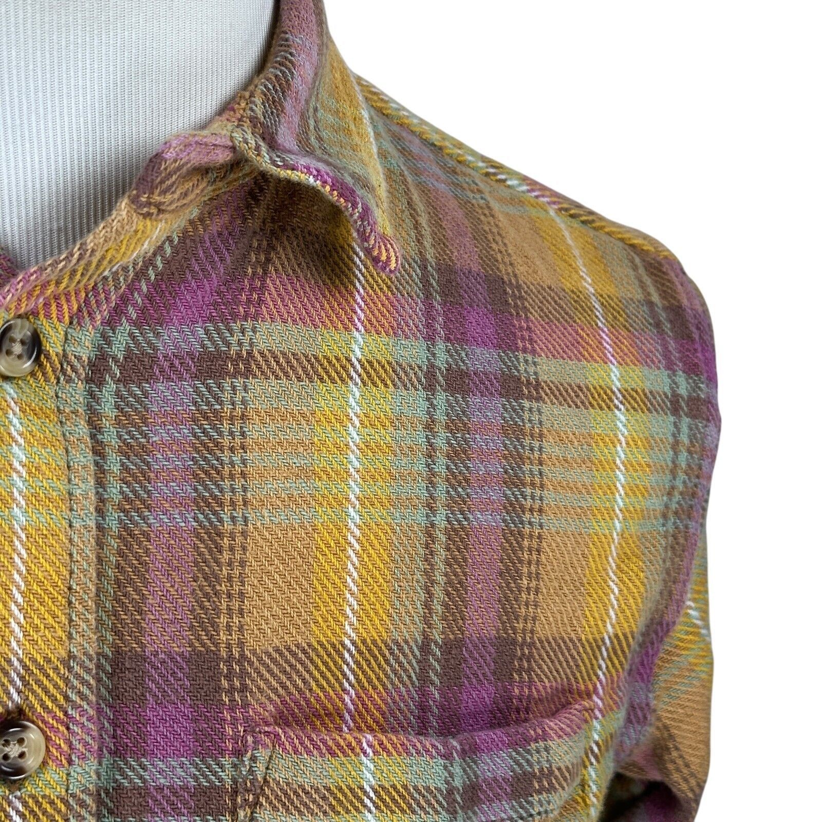 Corridor Corridor NYC Flannel Shirt Men’s Small Yellow Button Up Size US S / EU 44-46 / 1 - 3 Thumbnail