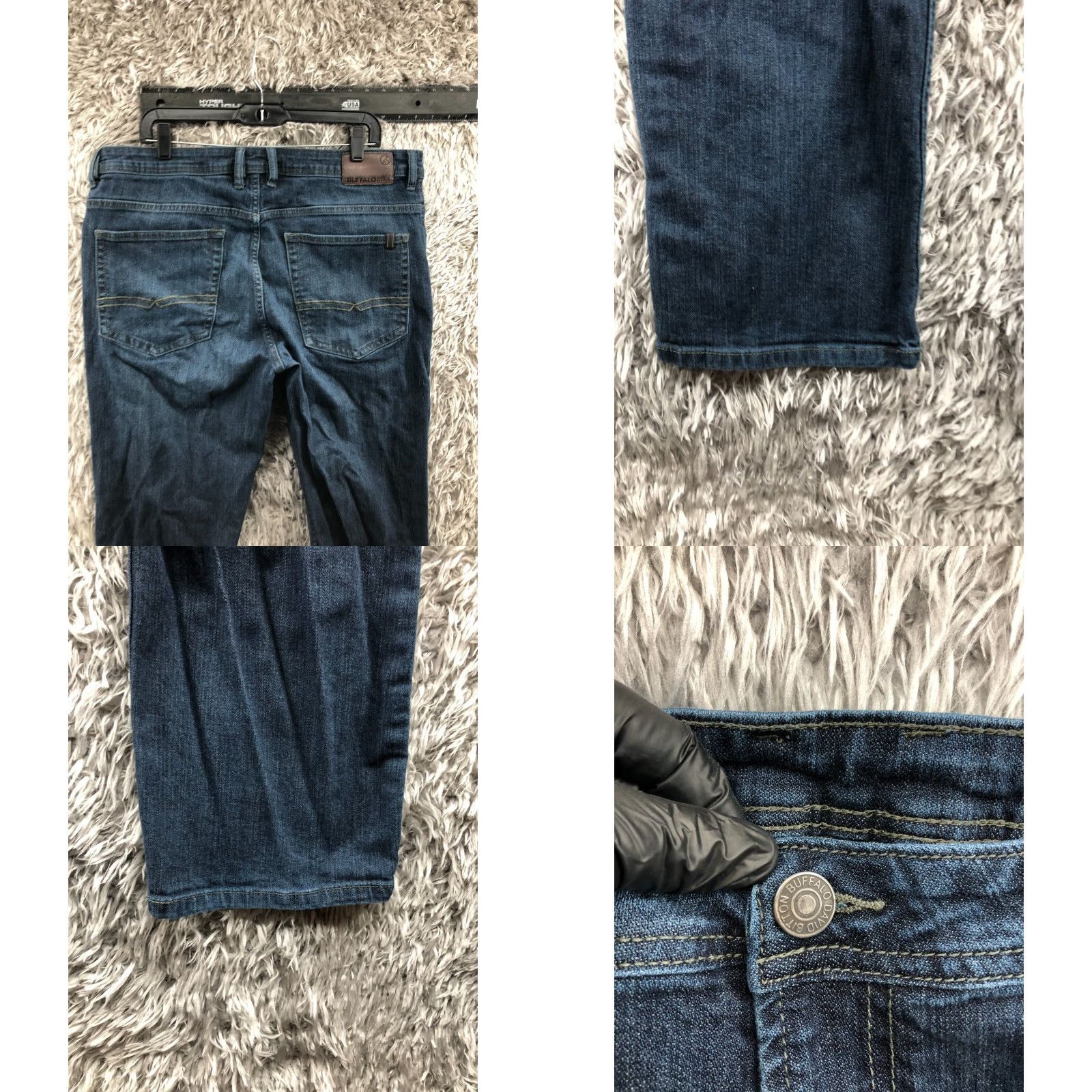 Buffalo David Bitton Buffalo David Bitton Jeans Driven-X Straight Denim 38x30 Mens Dark Blue Wash Size US 38 / EU 54 - 8 Thumbnail