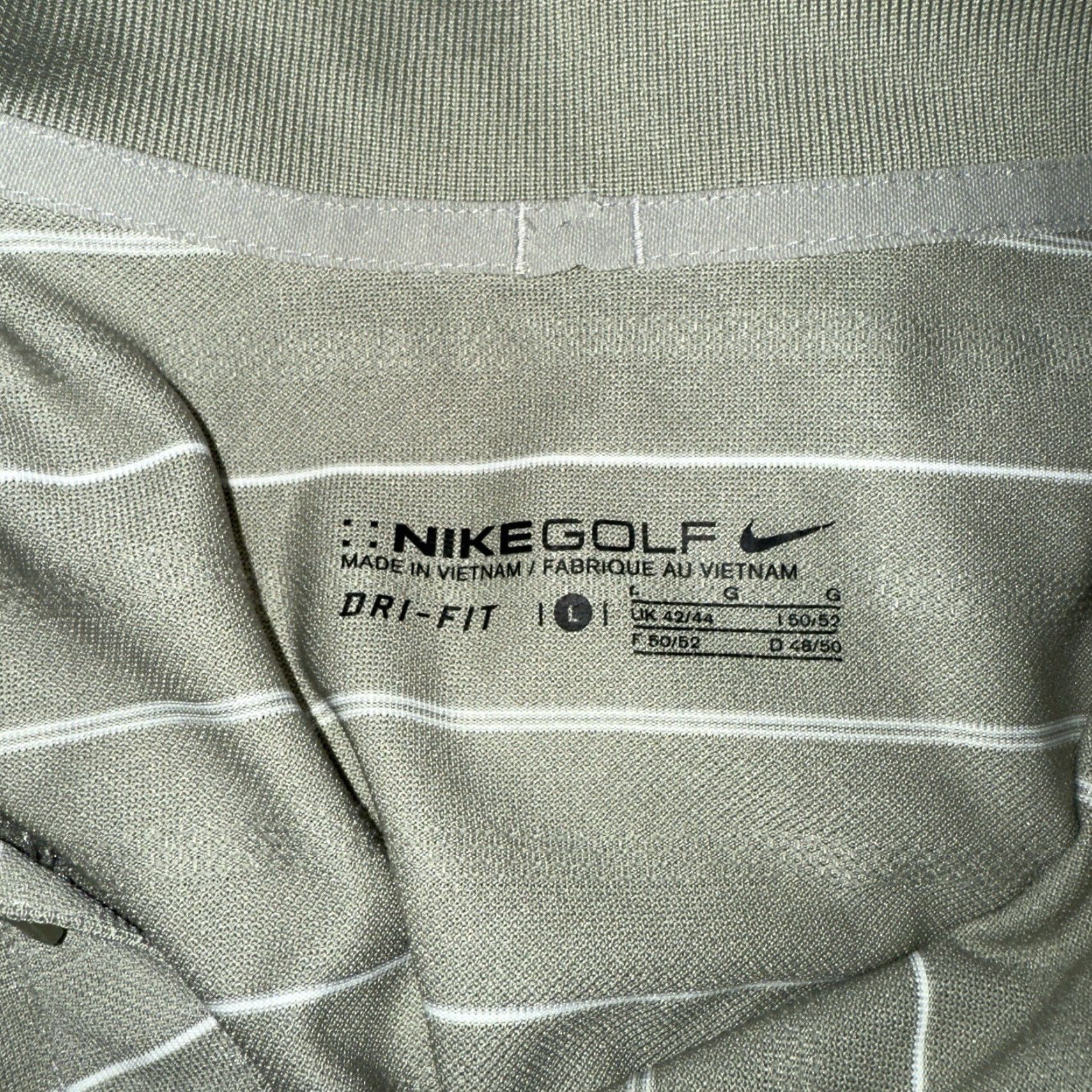 Nike Nike Polo Shirt Golf Dri-Fit Athletic Striped Mens Size L Size US L / EU 52-54 / 3 - 4 Thumbnail