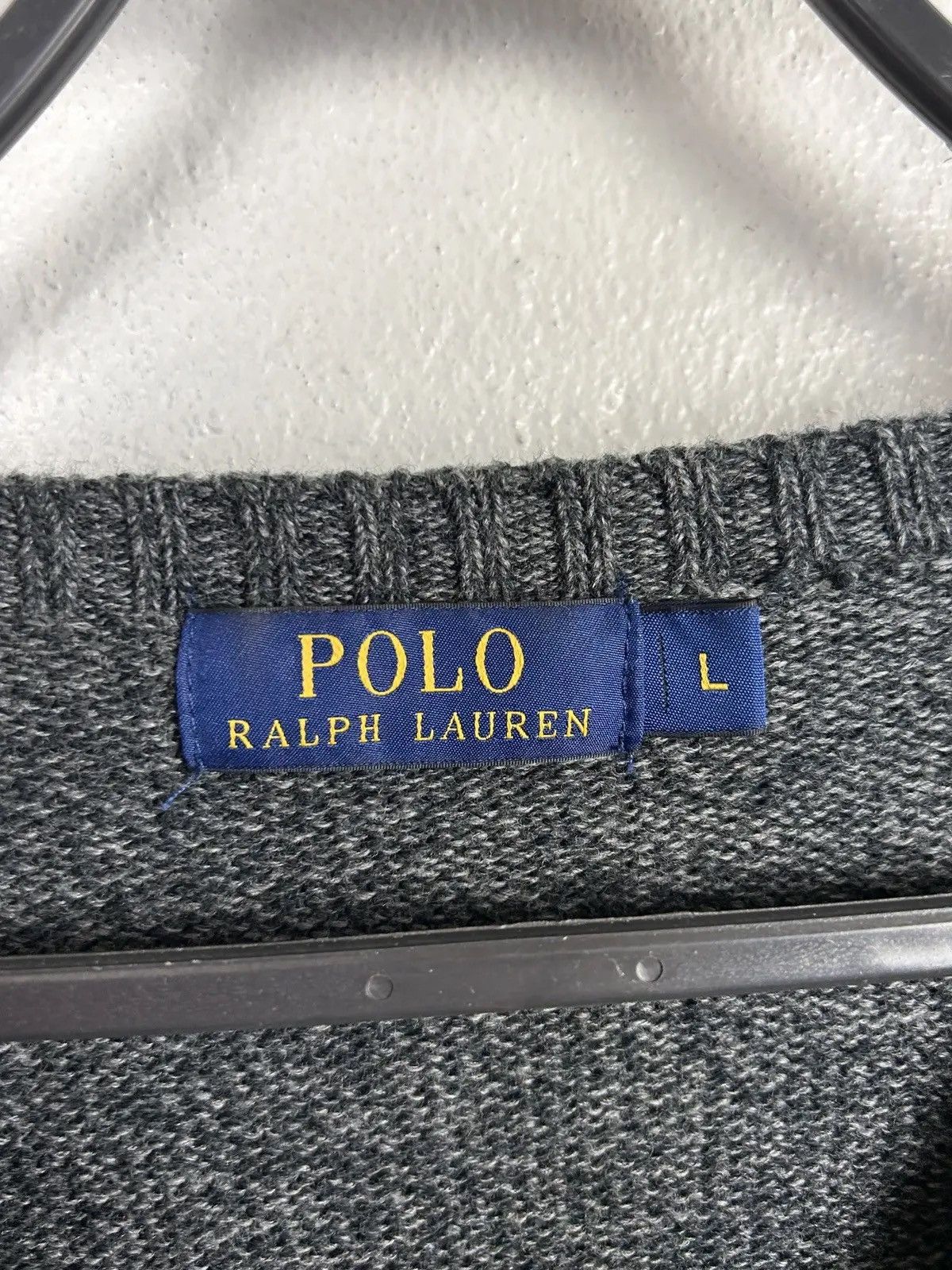 Polo Ralph Lauren Polo By Ralph Lauren Dark Grey Knitwear Heavy Sweater Size US L / EU 52-54 / 3 - 6 Thumbnail