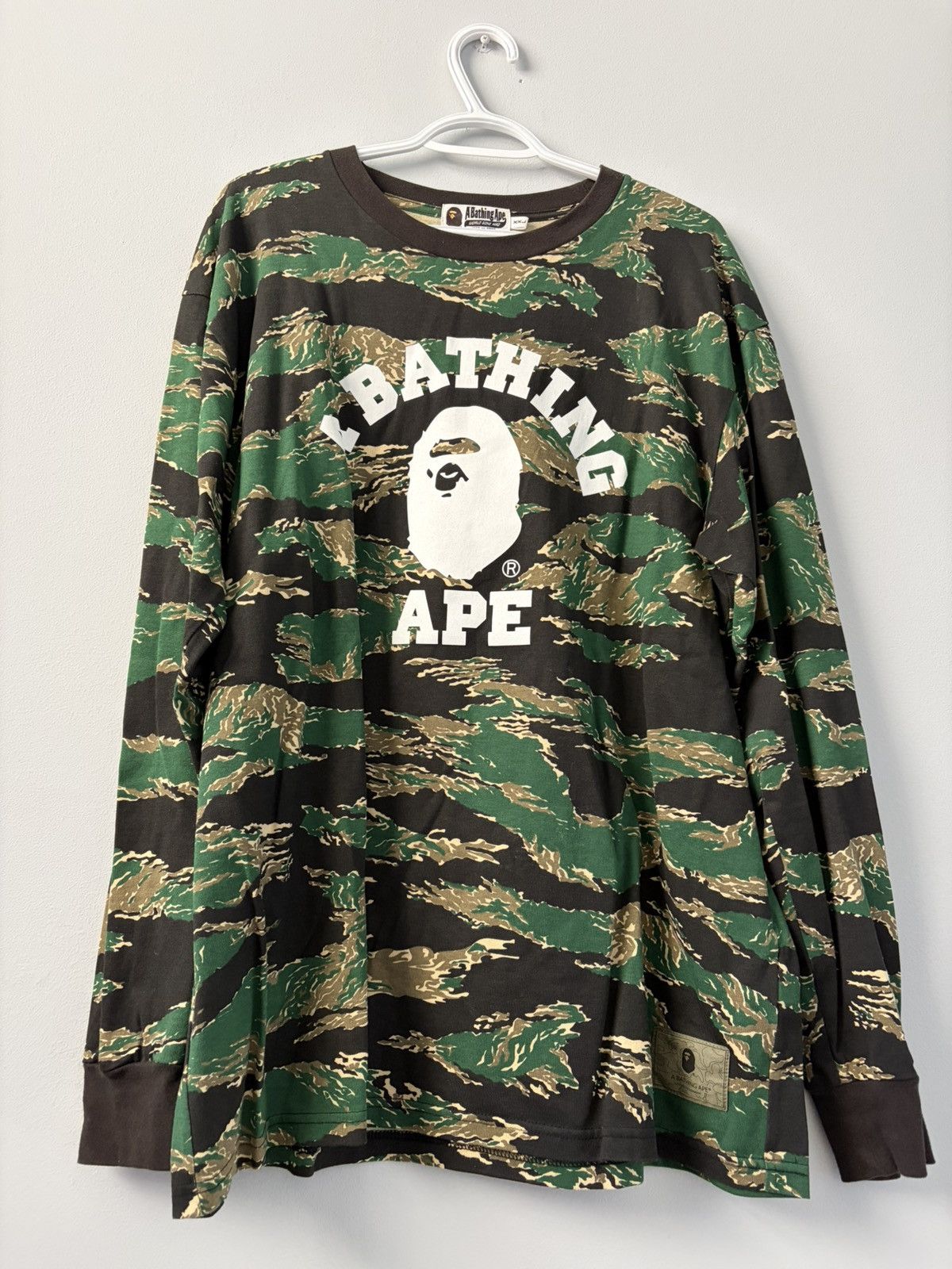 BAPE A Bathing Ape Tiger Camo Long Sleeve Tee