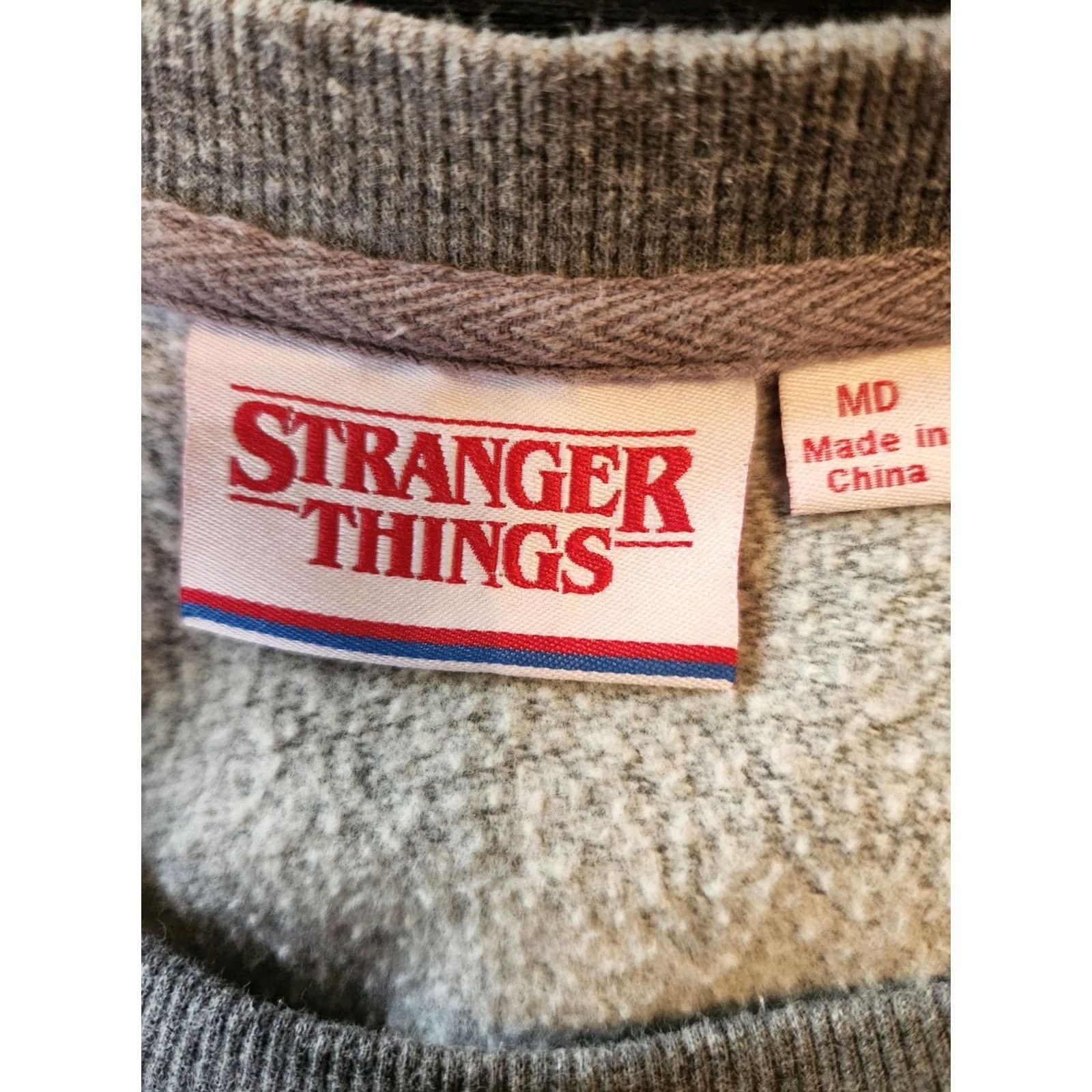 Altea Netflix Stranger Things Sweatshirt Gray Teal Orange Stripe Print Sleeve Size M Women Size M / US 6-8 / IT 42-44 - 2 Thumbnail