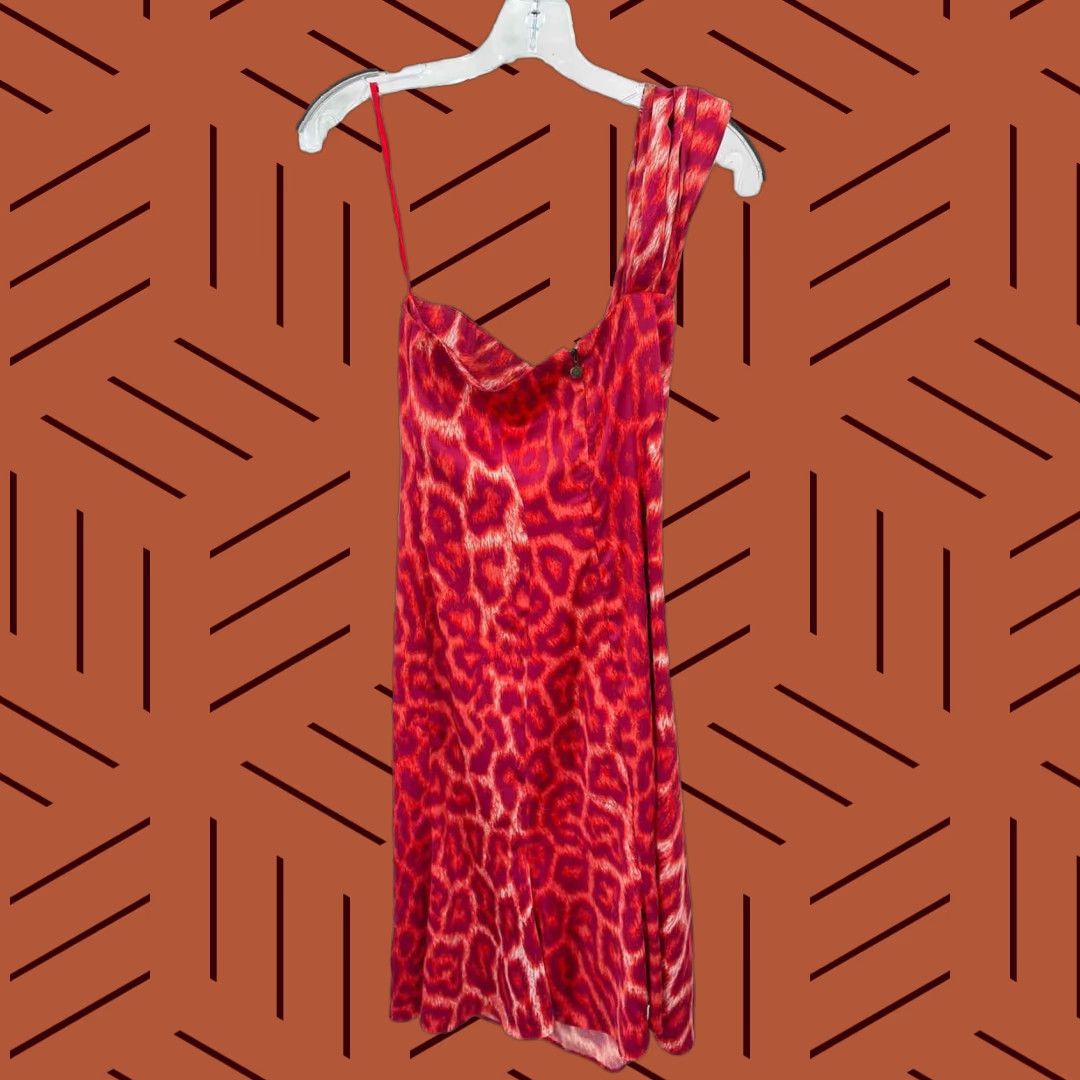 VINTAGE Pre-Owned Just Cavalli Orange Size 42 Short Sleeveless Dress