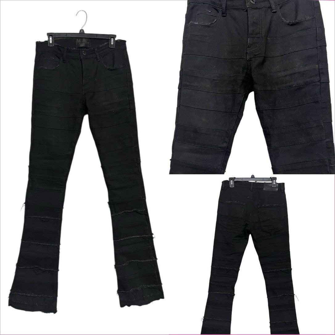 Valabasas Valabasas Stacked Distressed Denim Black Patchwork Jeans Size US 30 / EU 46 - 1 Thumbnail