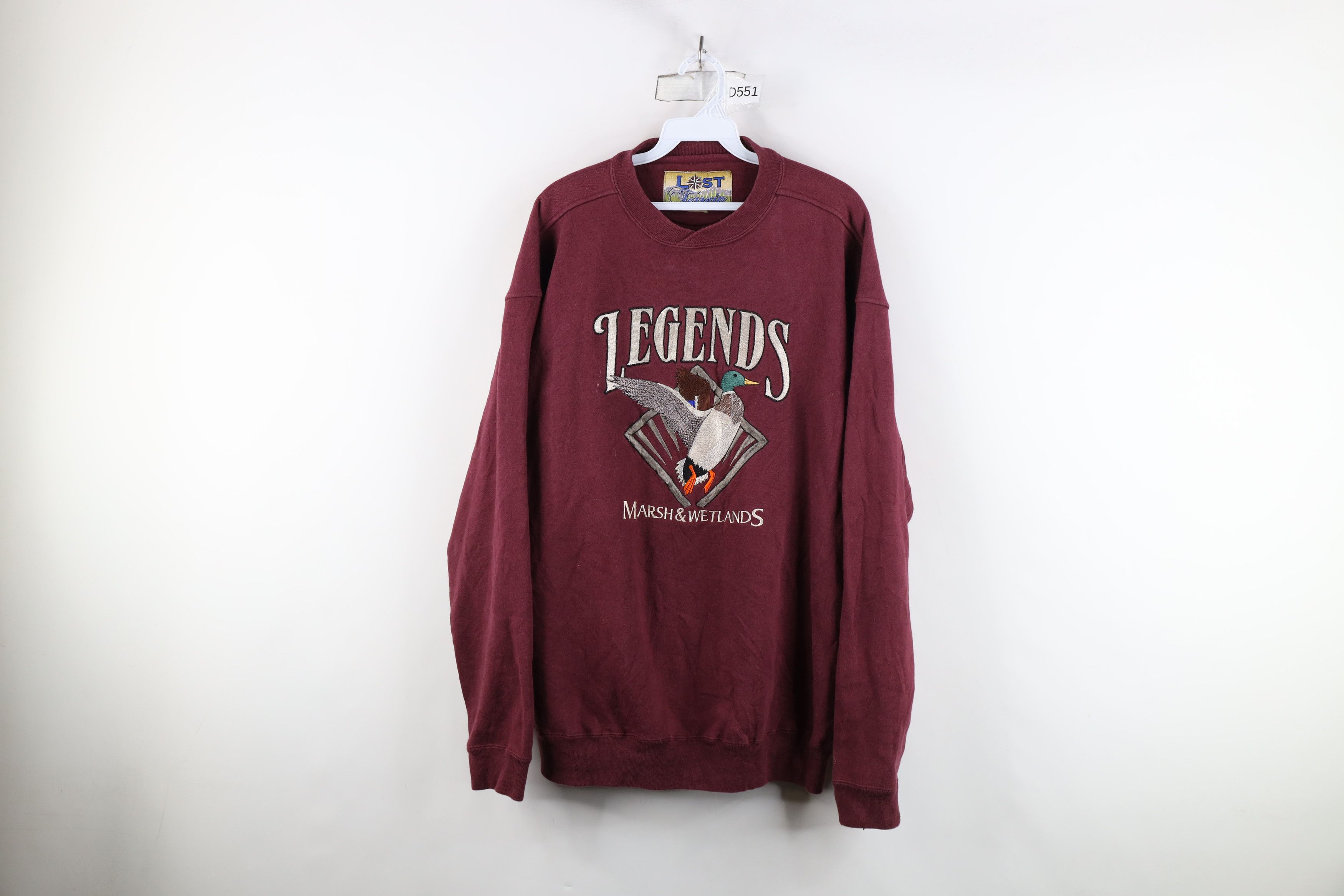 Vintage Vintage 90s Streetwear Nature Marsh Wetlands Duck Sweatshirt Size US XL / EU 56 / 4 - 1 Thumbnail
