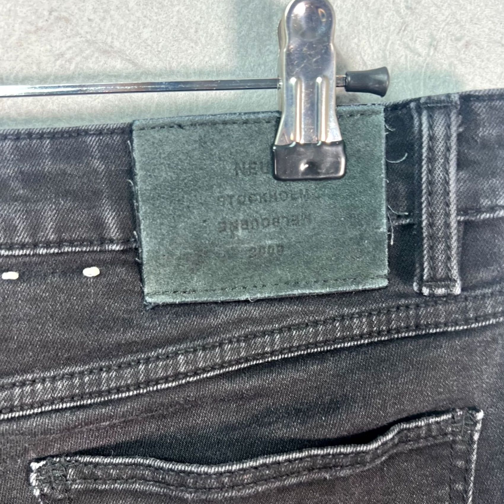 Vintage Neuw Jeans Skinny Black Denim 30x29 Mens Slim 5-Pocket Rise Mid Vintage: No (Original) Size US 30 / EU 46 - 3 Thumbnail