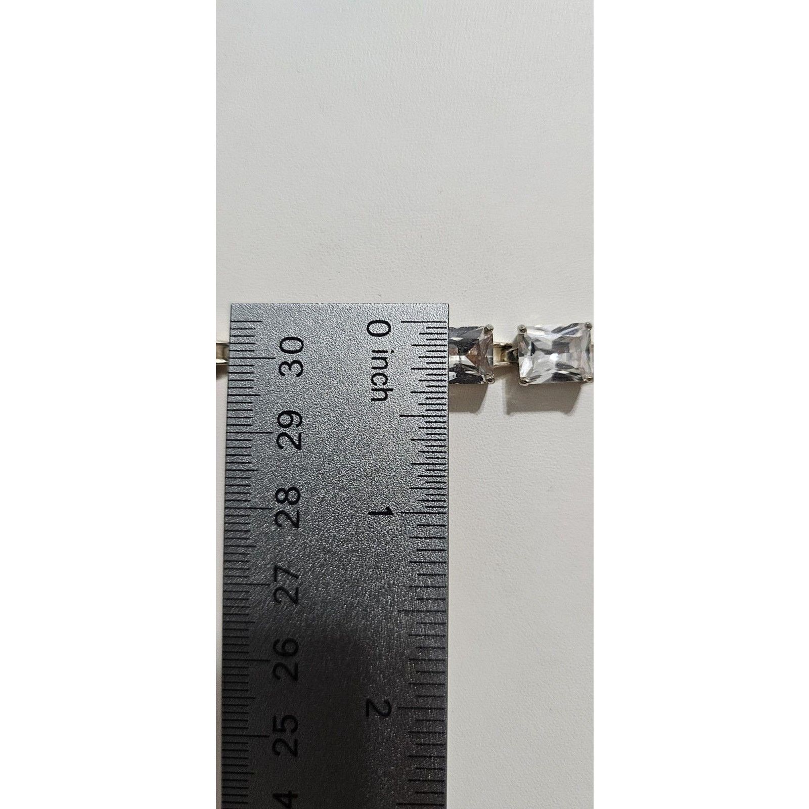 Other Cubic Zirconia Tennis Link Silver Bracelet Size ONE SIZE - 4 Thumbnail