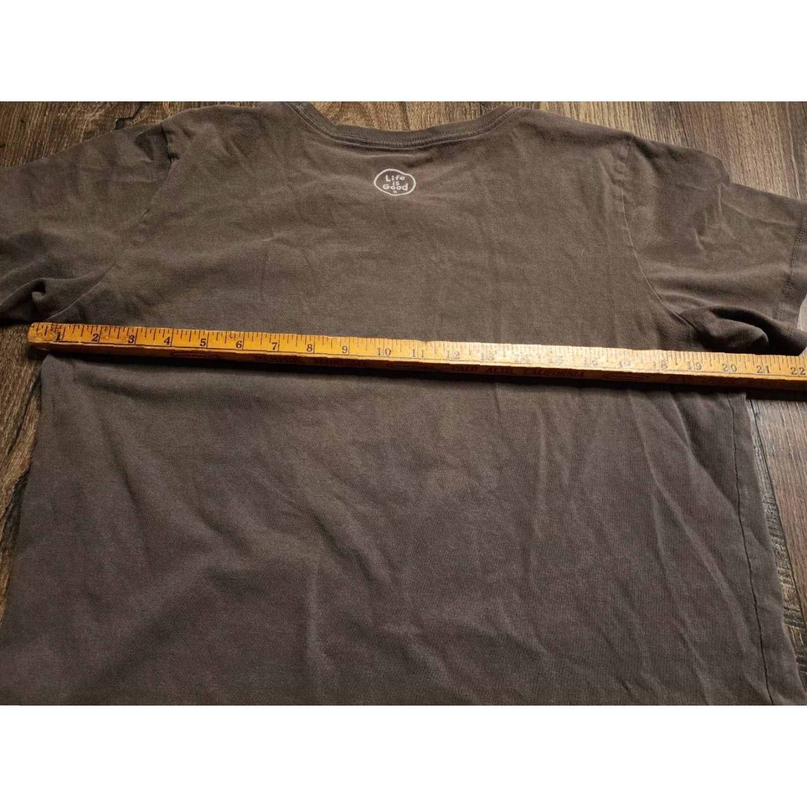 Life is Good Life is Good Womens Brown Short Sleeve T Shirt L Basic Round Neck Size L / US 10 / IT 46 - 3 Thumbnail