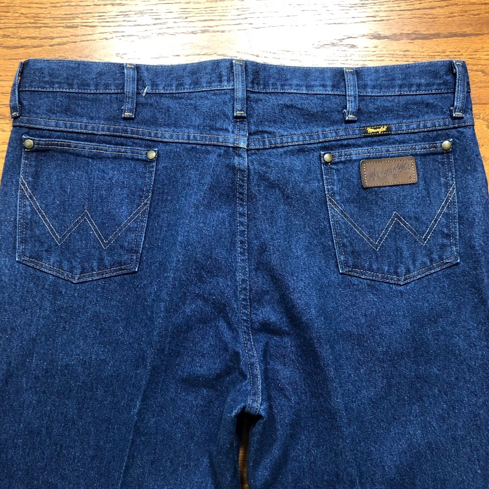 Wrangler VINTAGE Wrangler 36MWZ Jeans Men 5-Pocket Denim Slim Straight 38x36 Cowboy Cut Western Blue 80s 90s Cowboys Mens Size US 38 / EU 54 - 3 Thumbnail