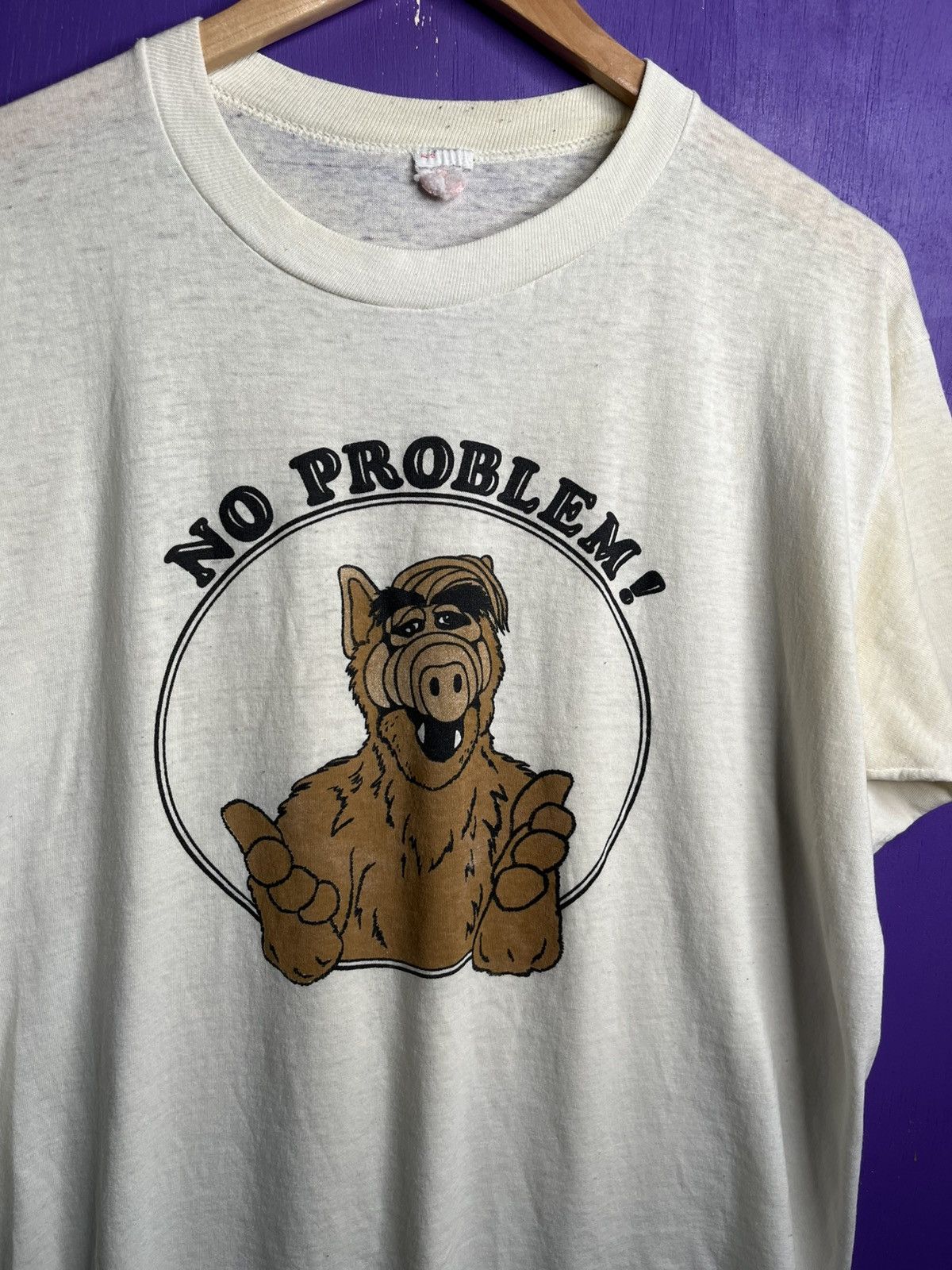 Vintage Vintage 80s Alf no problem t-shirt Size US L / EU 52-54 / 3 - 3 Thumbnail