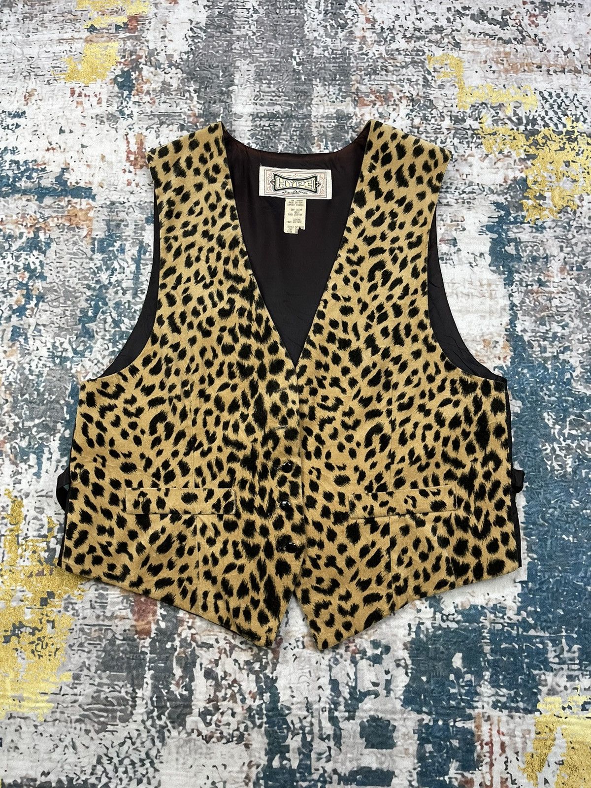 Hypebeast Vtg USA HYPE LEOPARD VELOUR VEST Size US S / EU 44-46 / 1 - 1 Thumbnail