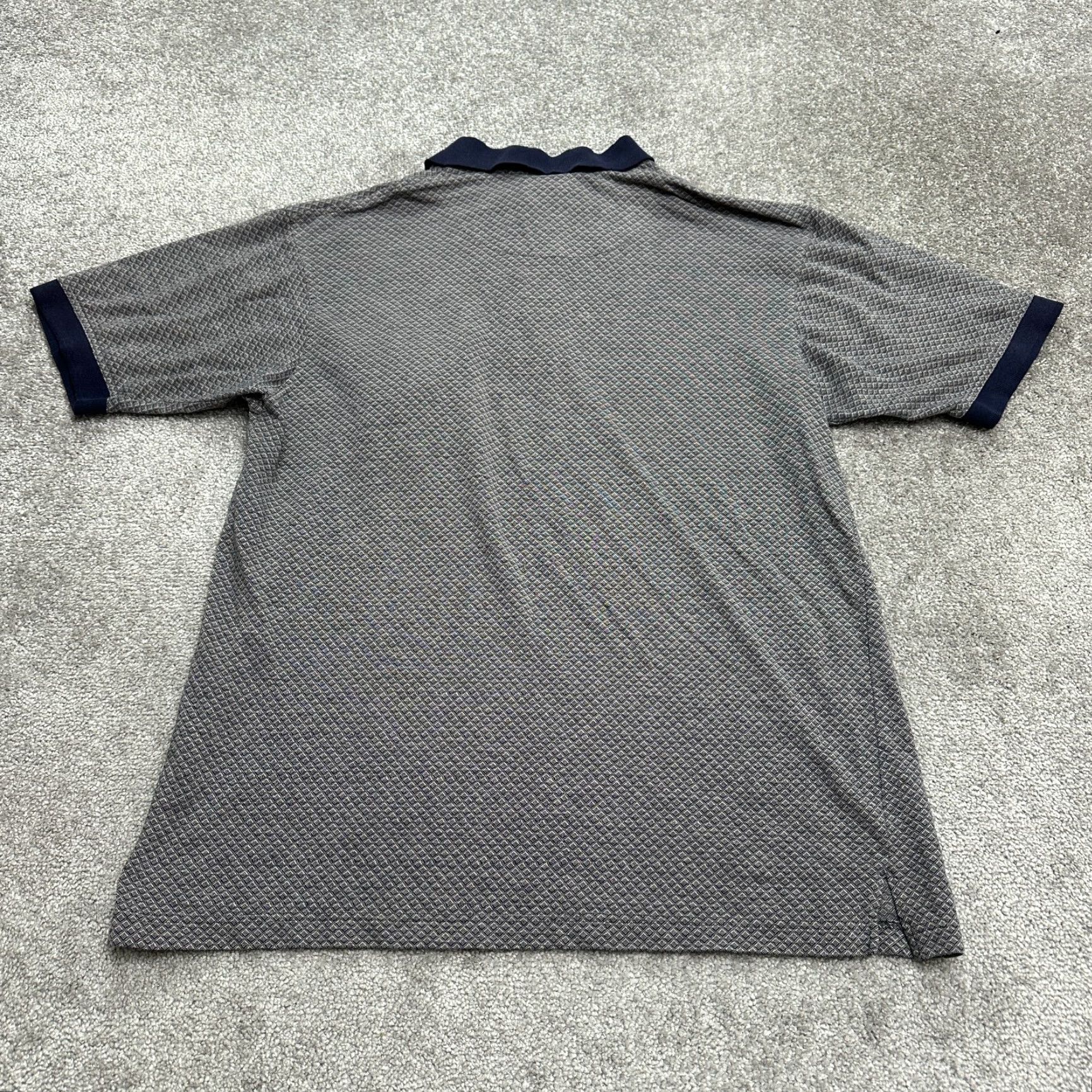 Vintage VINTAGE Grand Slam Polo Shirt Mens Large Blue Diamond Short Sleeve Cotton Casual Golf Size US L / EU 52-54 / 3 - 2 Thumbnail