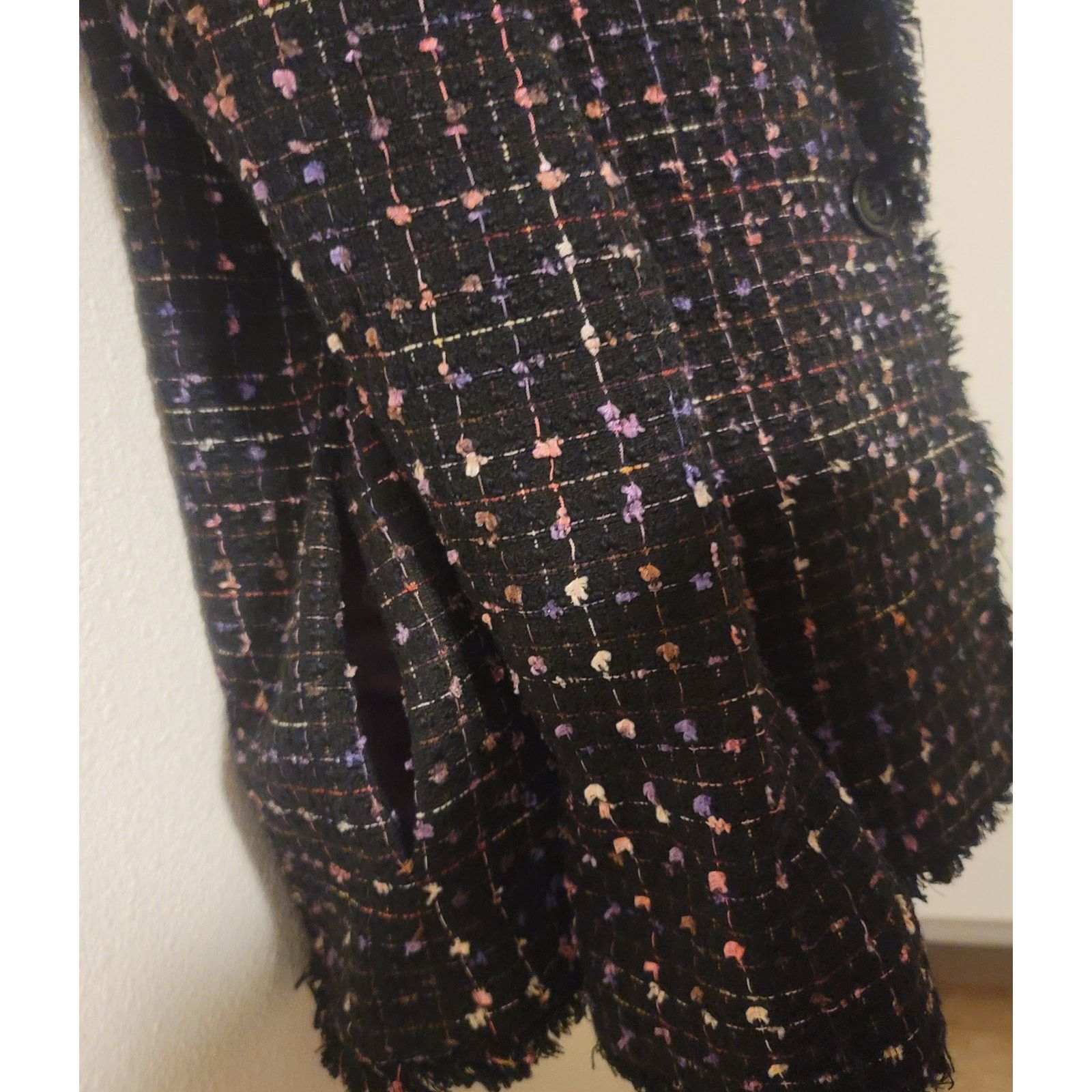 Other Vintage Breckenridge Black Purple Pink Women's Blazer 16 Size XXL / US 16-18 / IT 52-54 - 3 Thumbnail