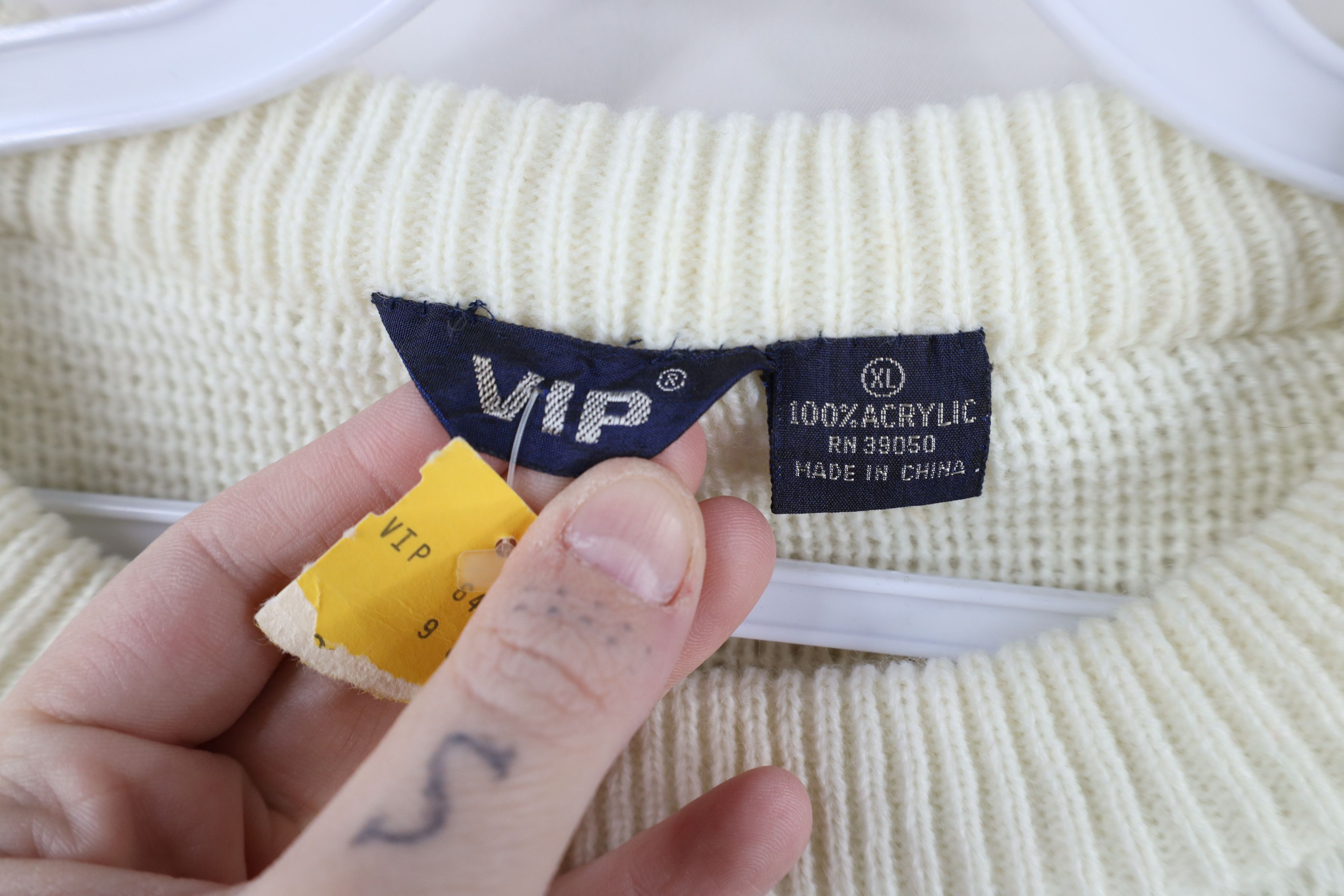 Vintage Deadstock Vintage 60s 70s Streetwear Fair Isle Knit Sweater Size US XL / EU 56 / 4 - 8 Thumbnail
