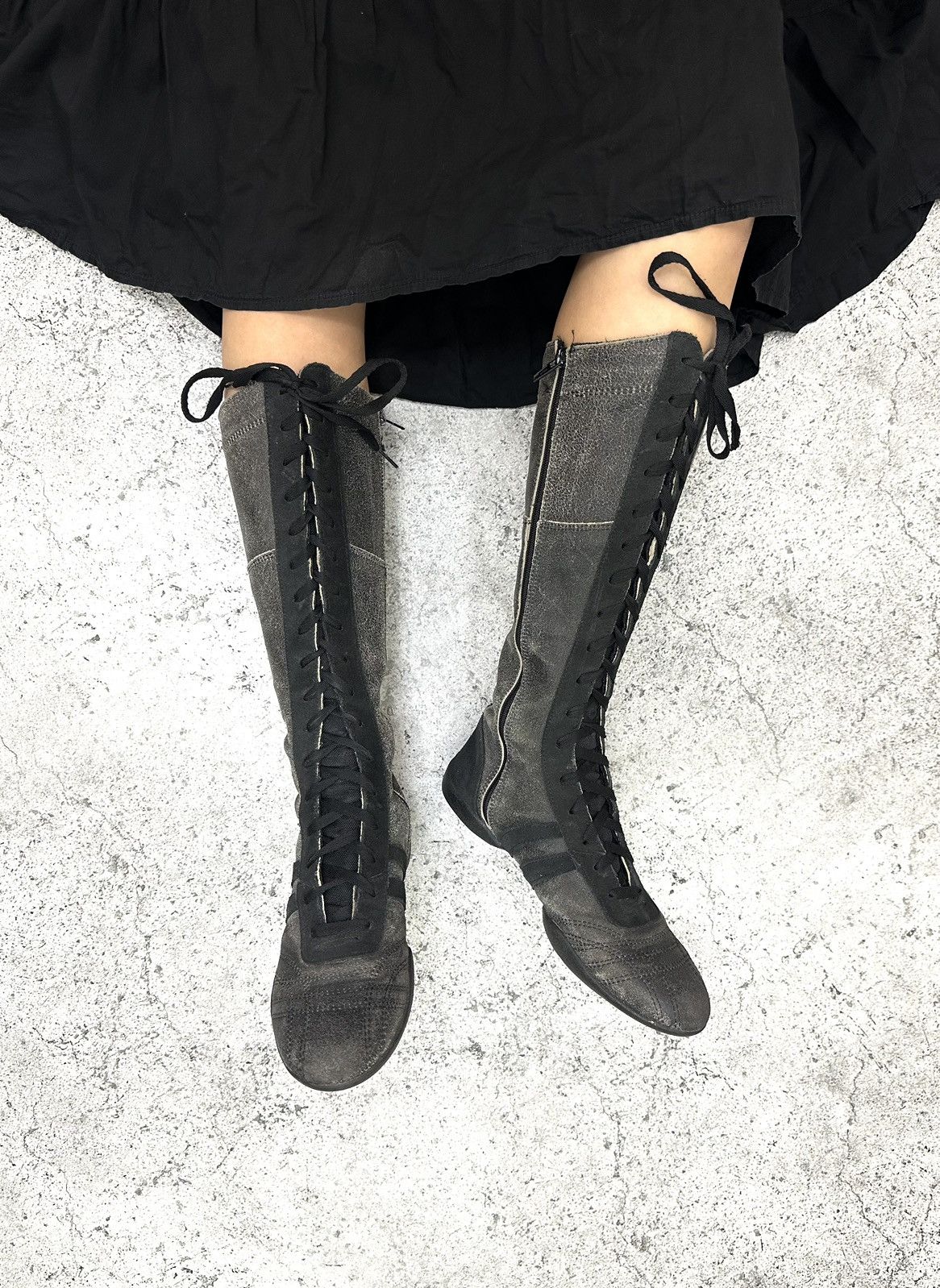 Other Vintage high boots made Italy wrestler leather shoes core Size US 9 / IT 39 - 3 Thumbnail