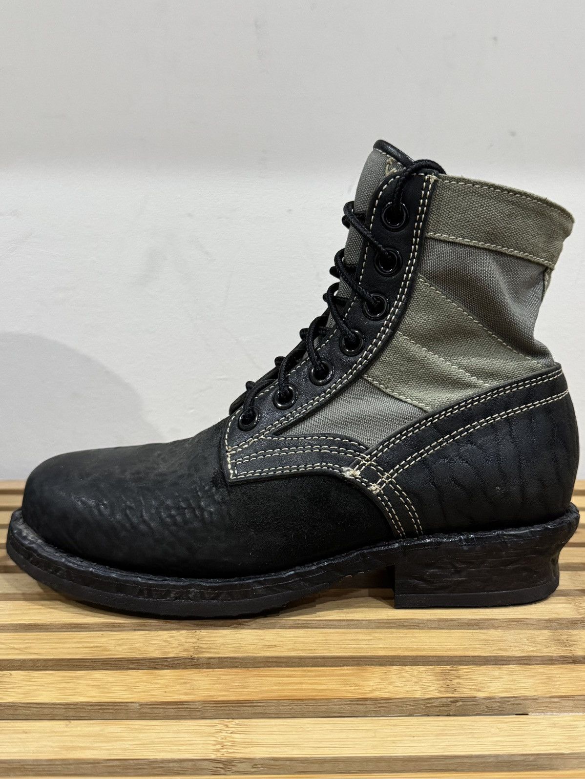 Visvim Visvim 7-Hole ‘73 Folk Boots Black Olive W7 37 38 W8 7 8 Size US 5 / EU 37 - 4 Thumbnail